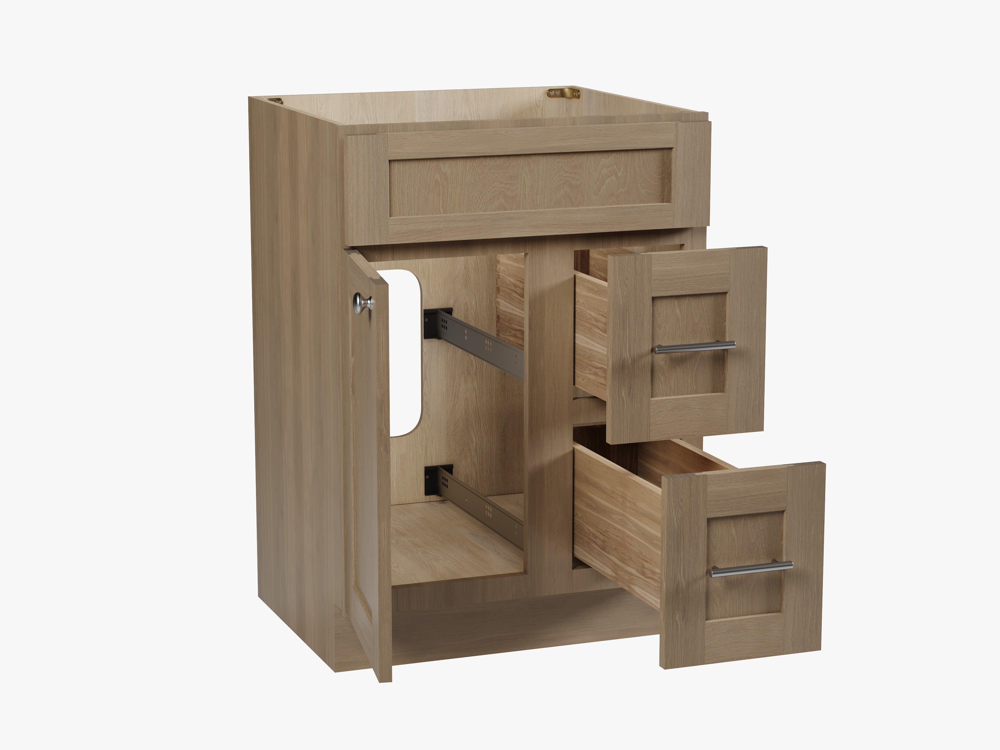 24'' Single Bathroom Vanity Base Only Drawer Right