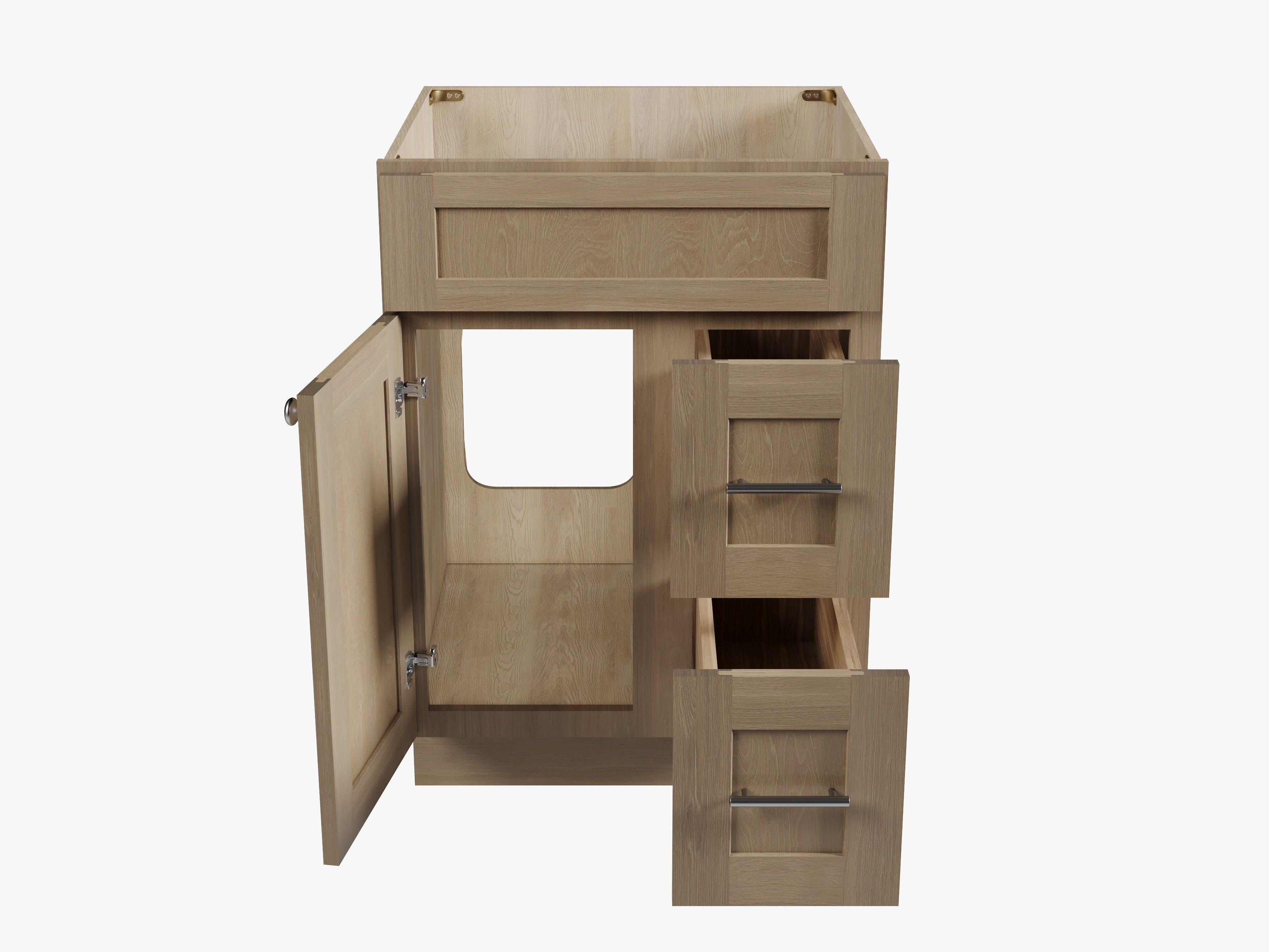 24'' Single Bathroom Vanity Base Only Drawer Right