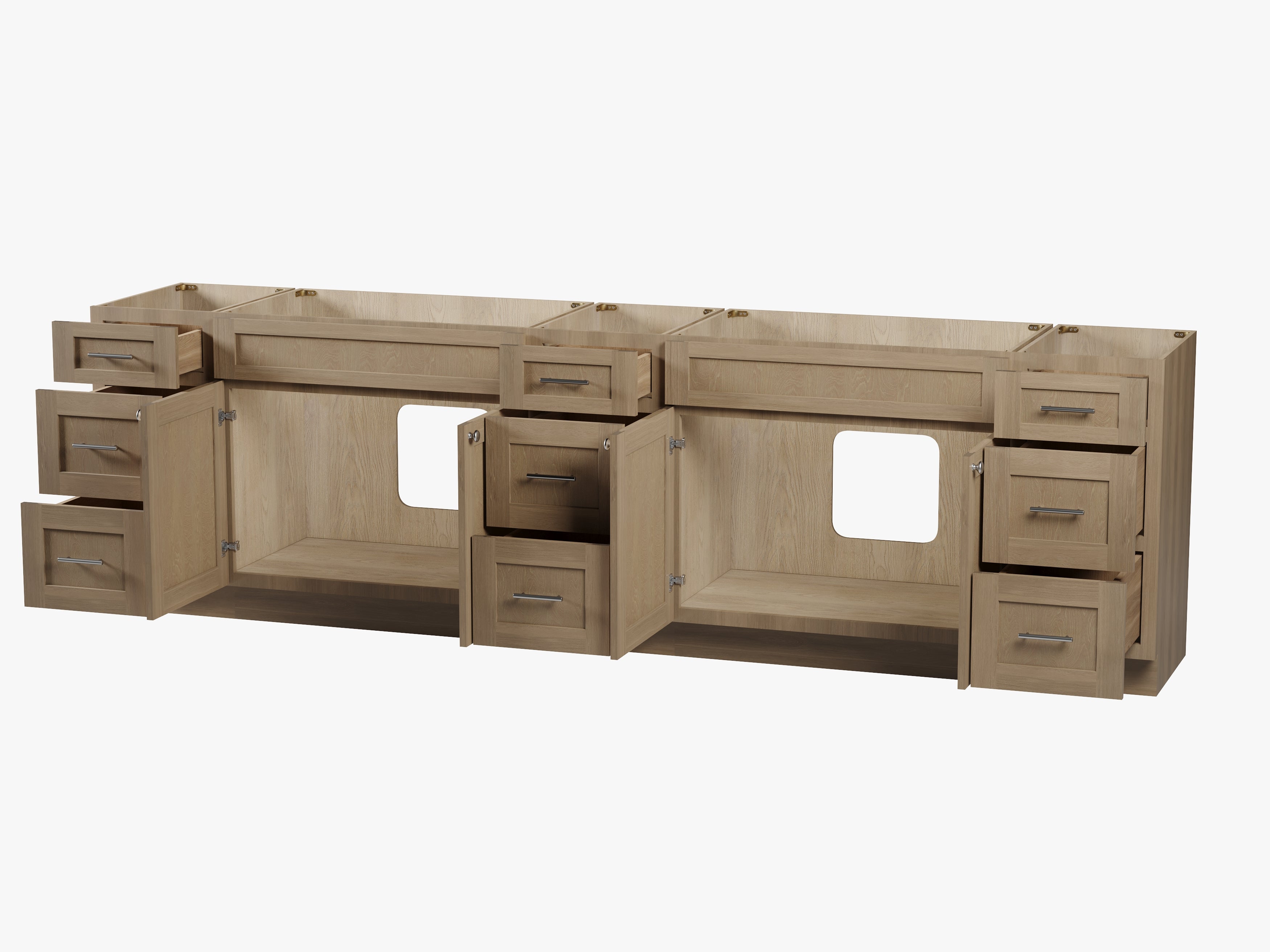 117'' Double Bathroom Vanity Base only