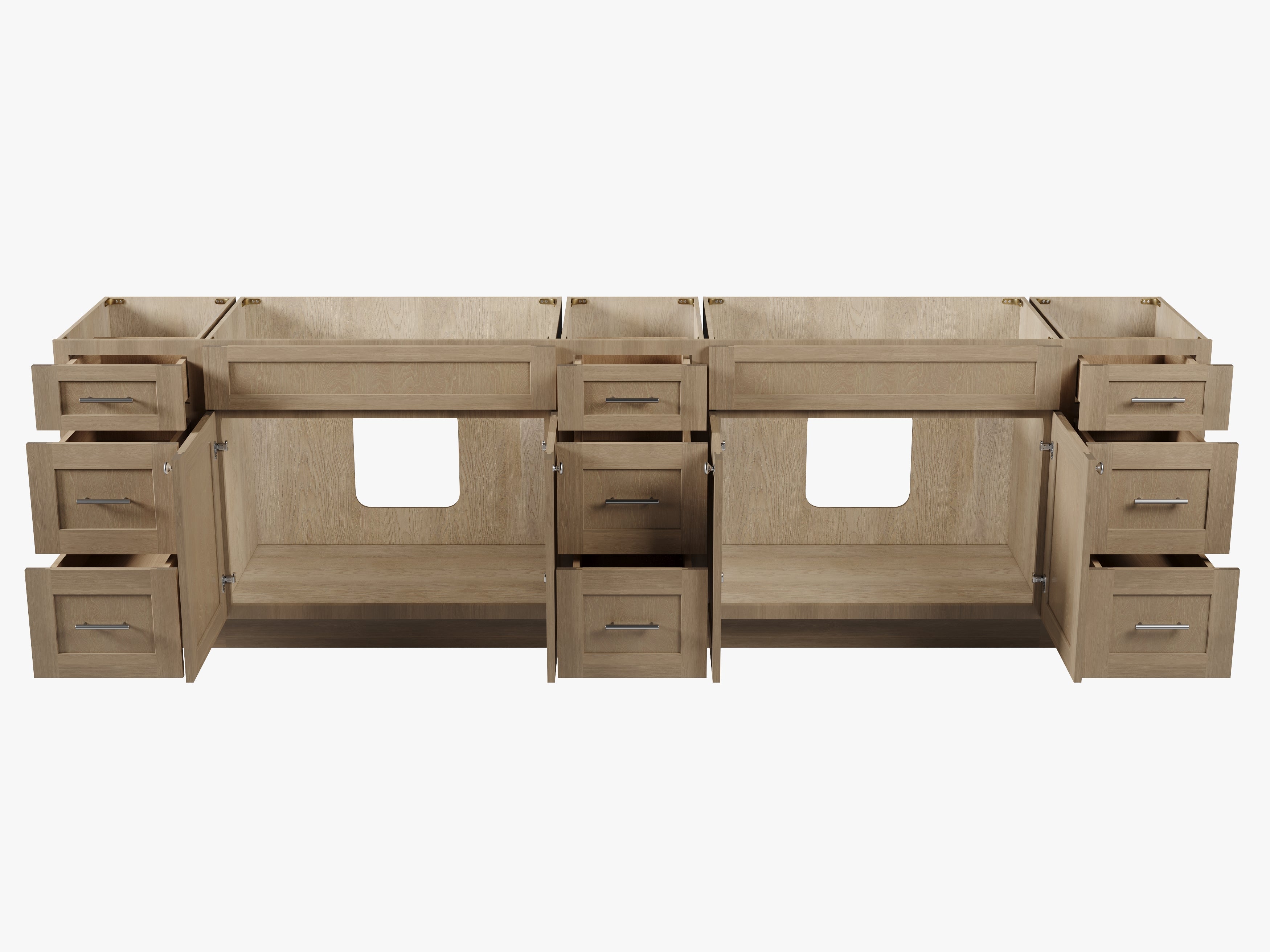 117'' Double Bathroom Vanity Base only