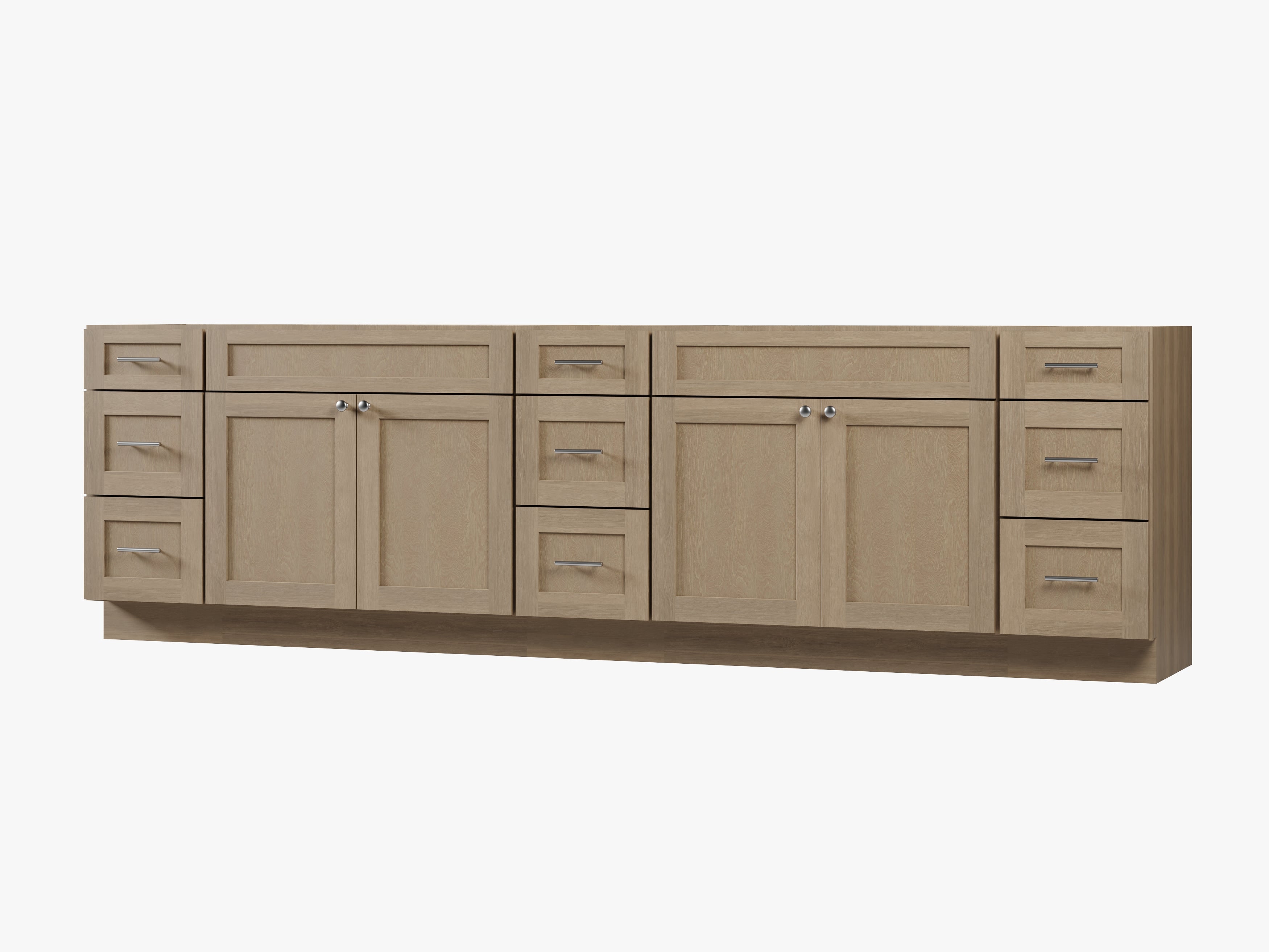 117'' Double Bathroom Vanity Base only
