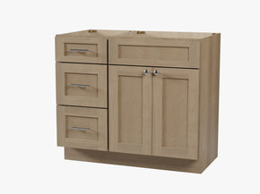Disar 39'' Single Bathroom Vanity With Drawer Left Base Only