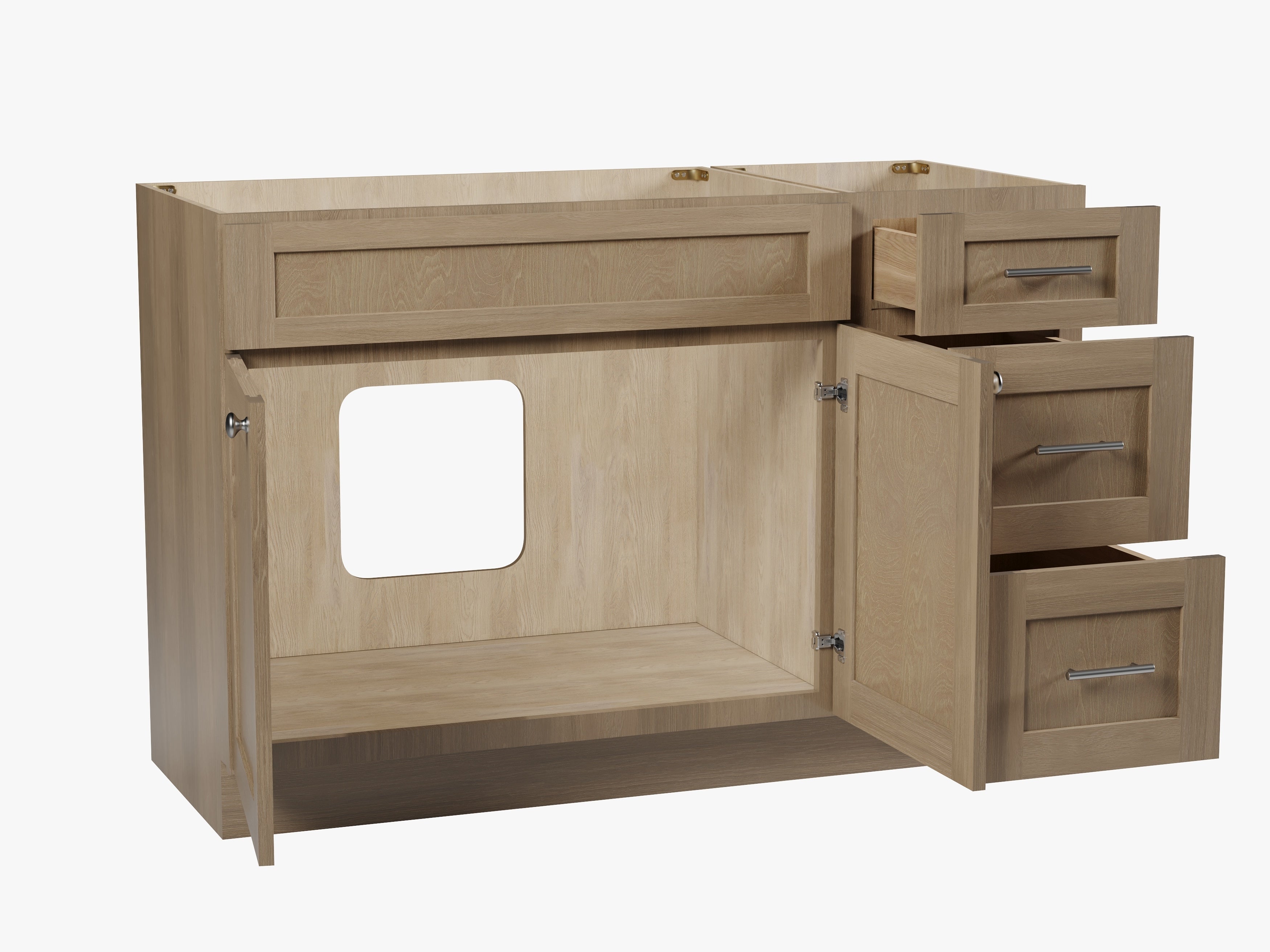 Disar 51" Single Bathroom Vanity Base Only in White