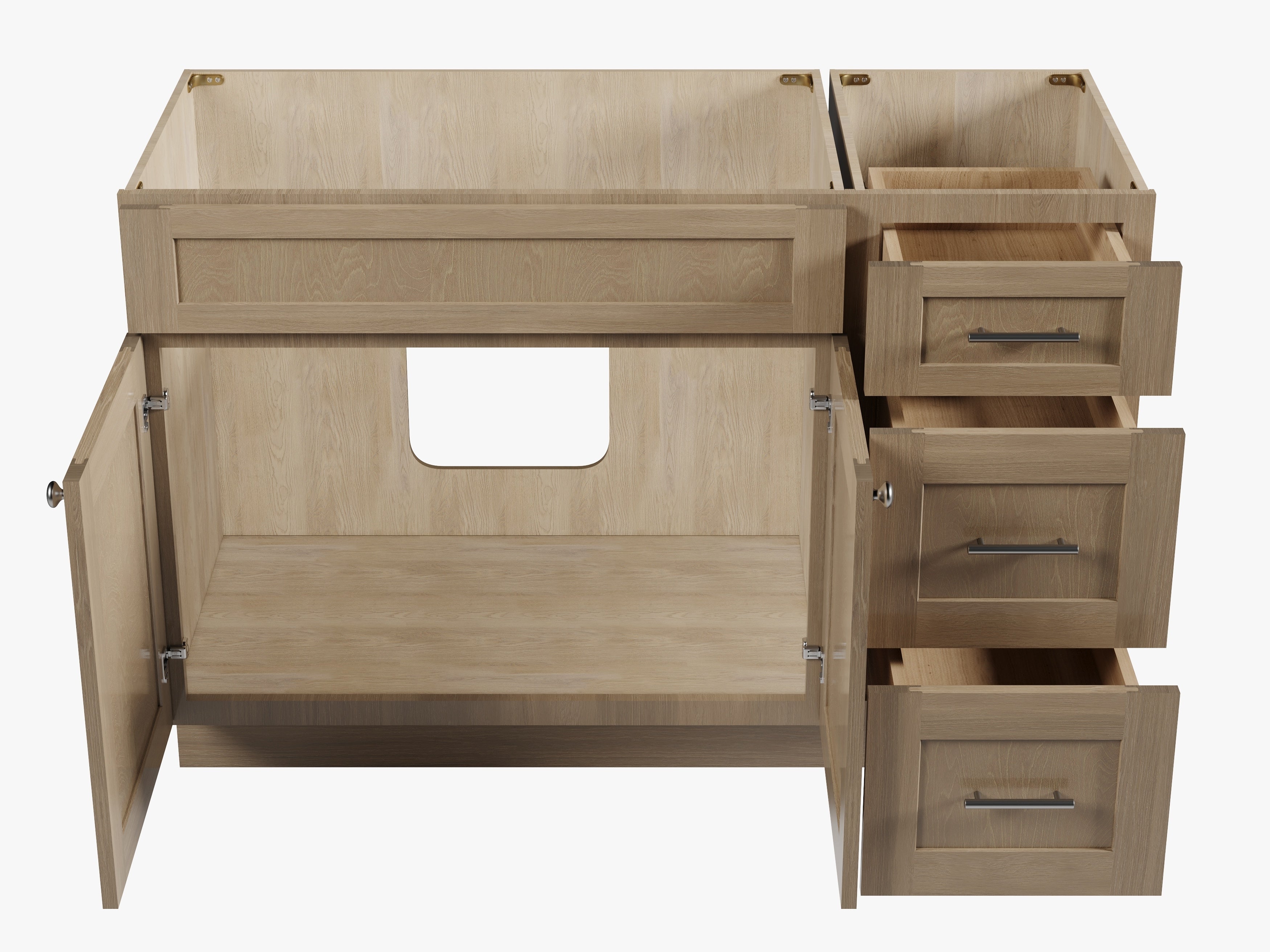 Disar 51" Single Bathroom Vanity Base Only in White