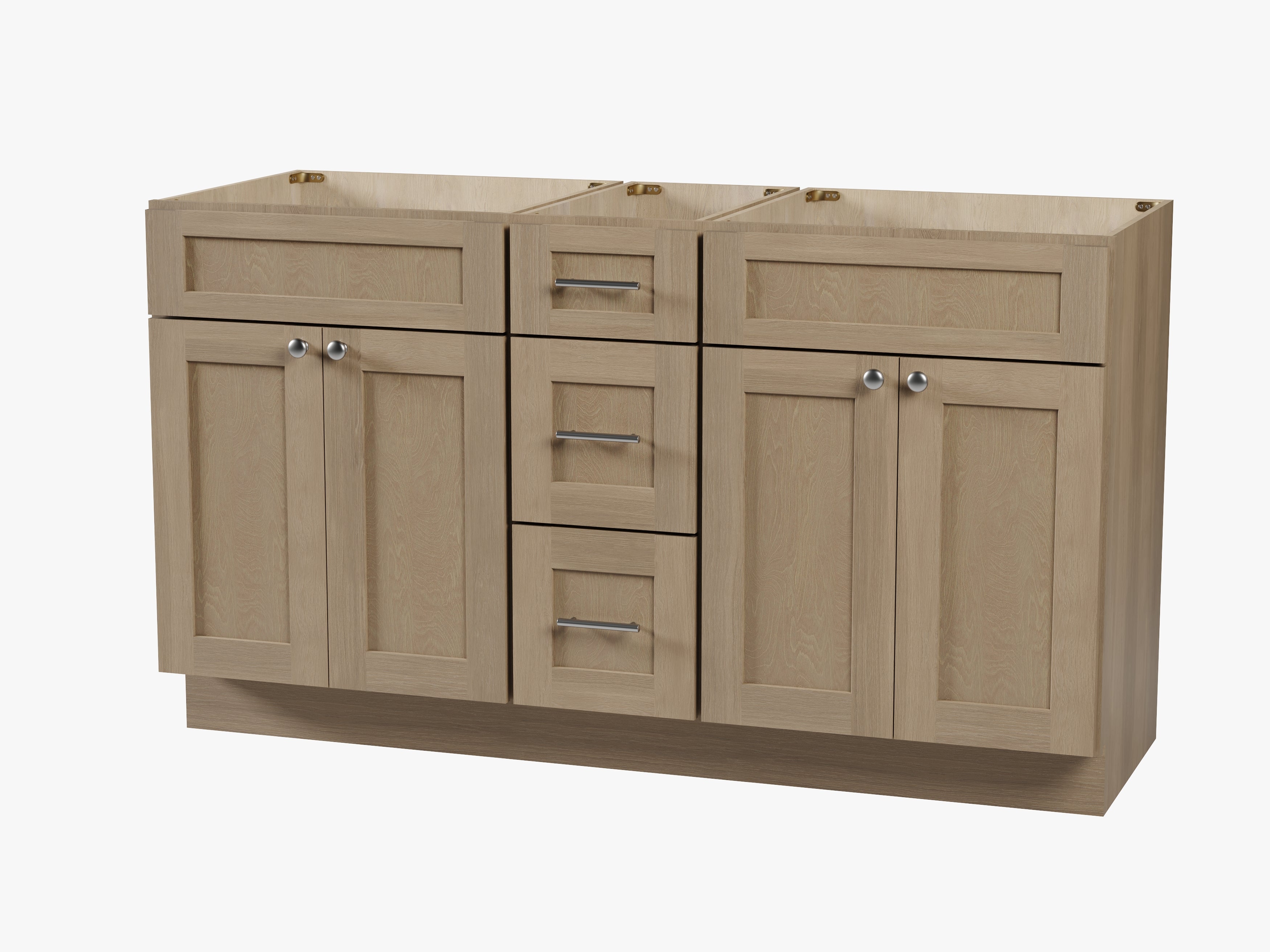 60" Double Bathroom Vanity Base only