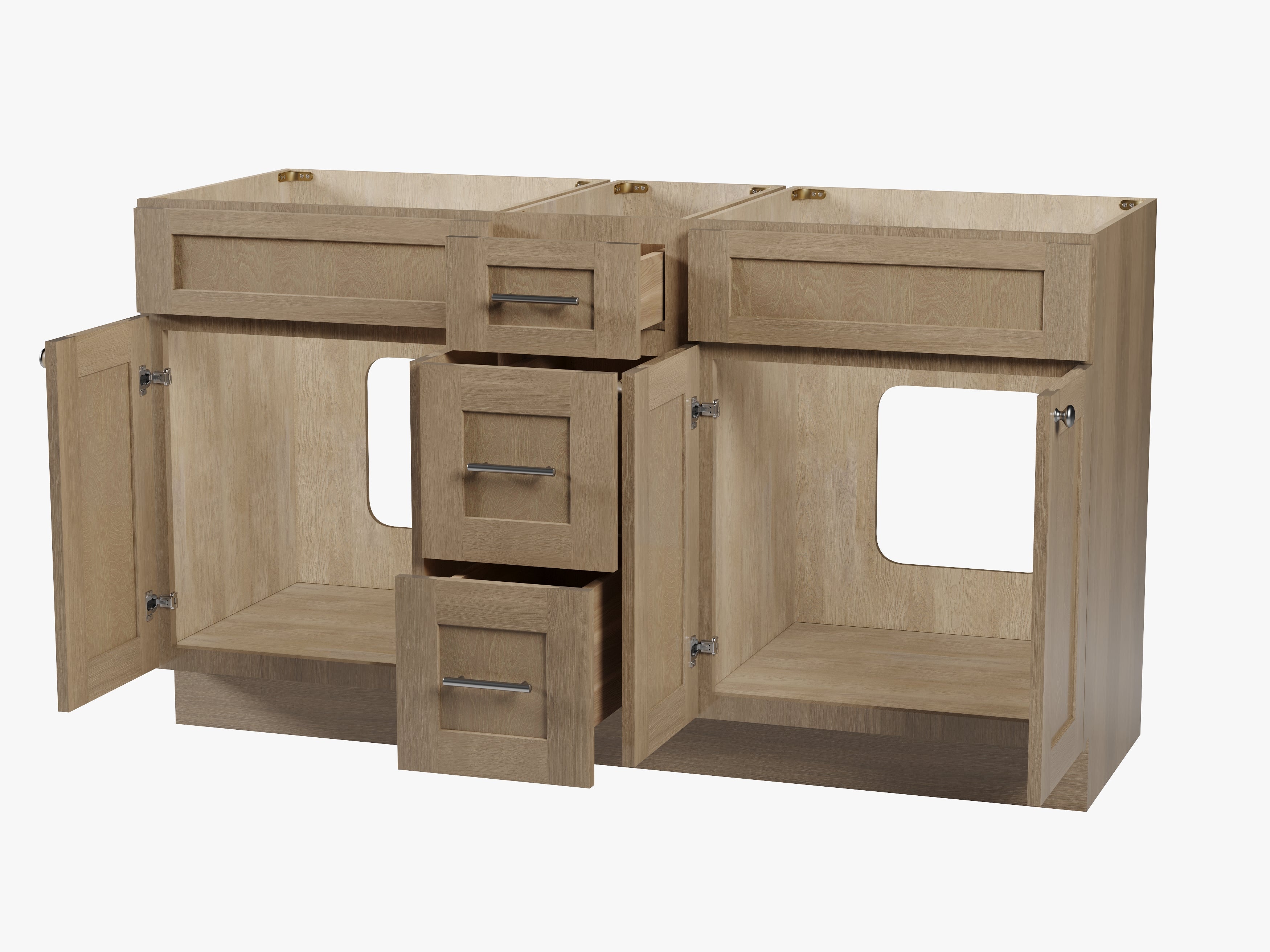 60" Double Bathroom Vanity Base only