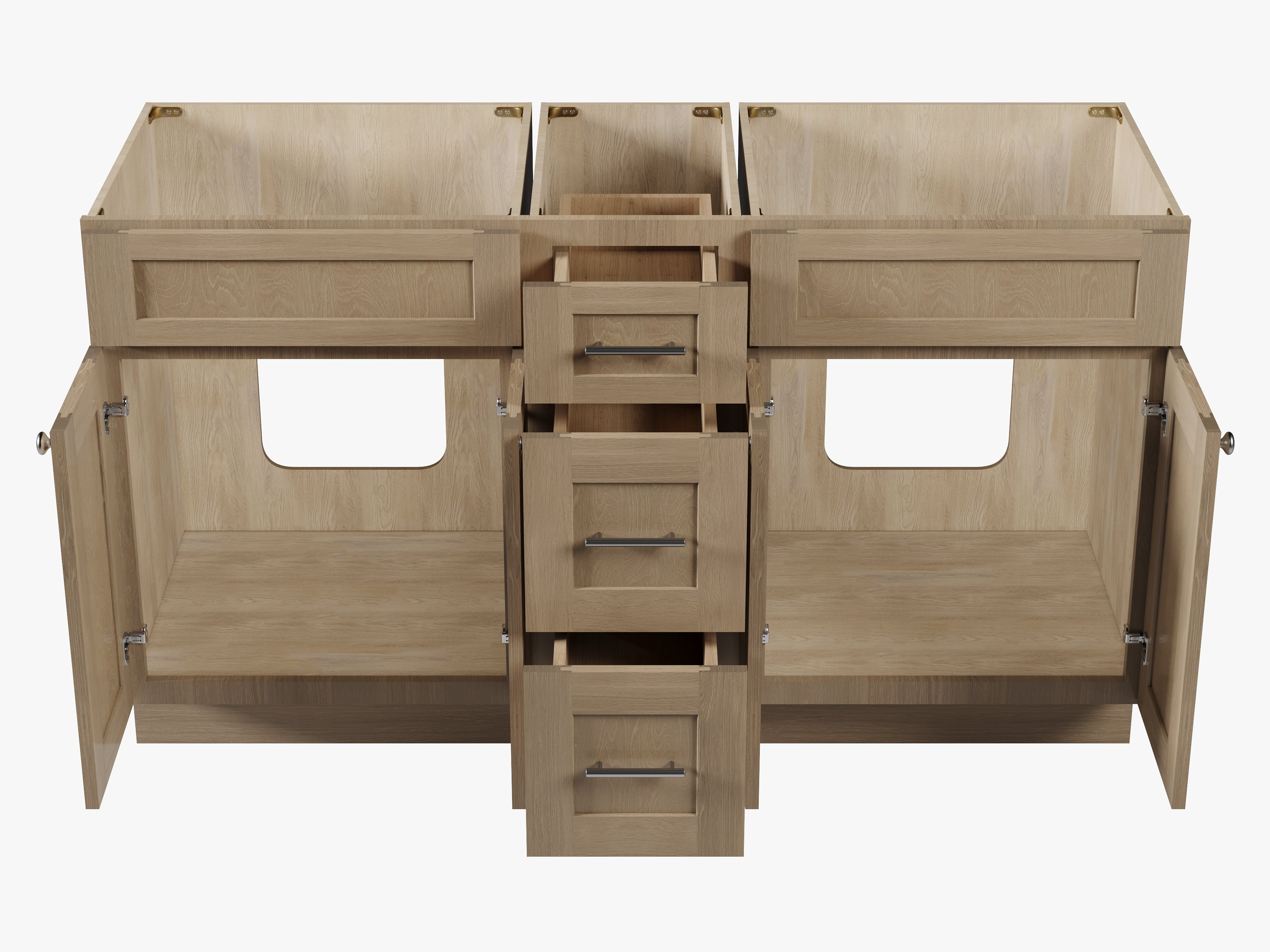 60" Double Bathroom Vanity Base only