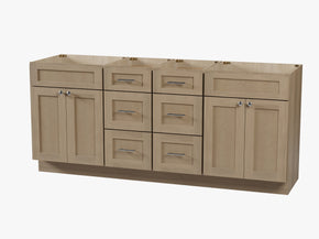 Disar 78'' Double Bathroom Vanity Base