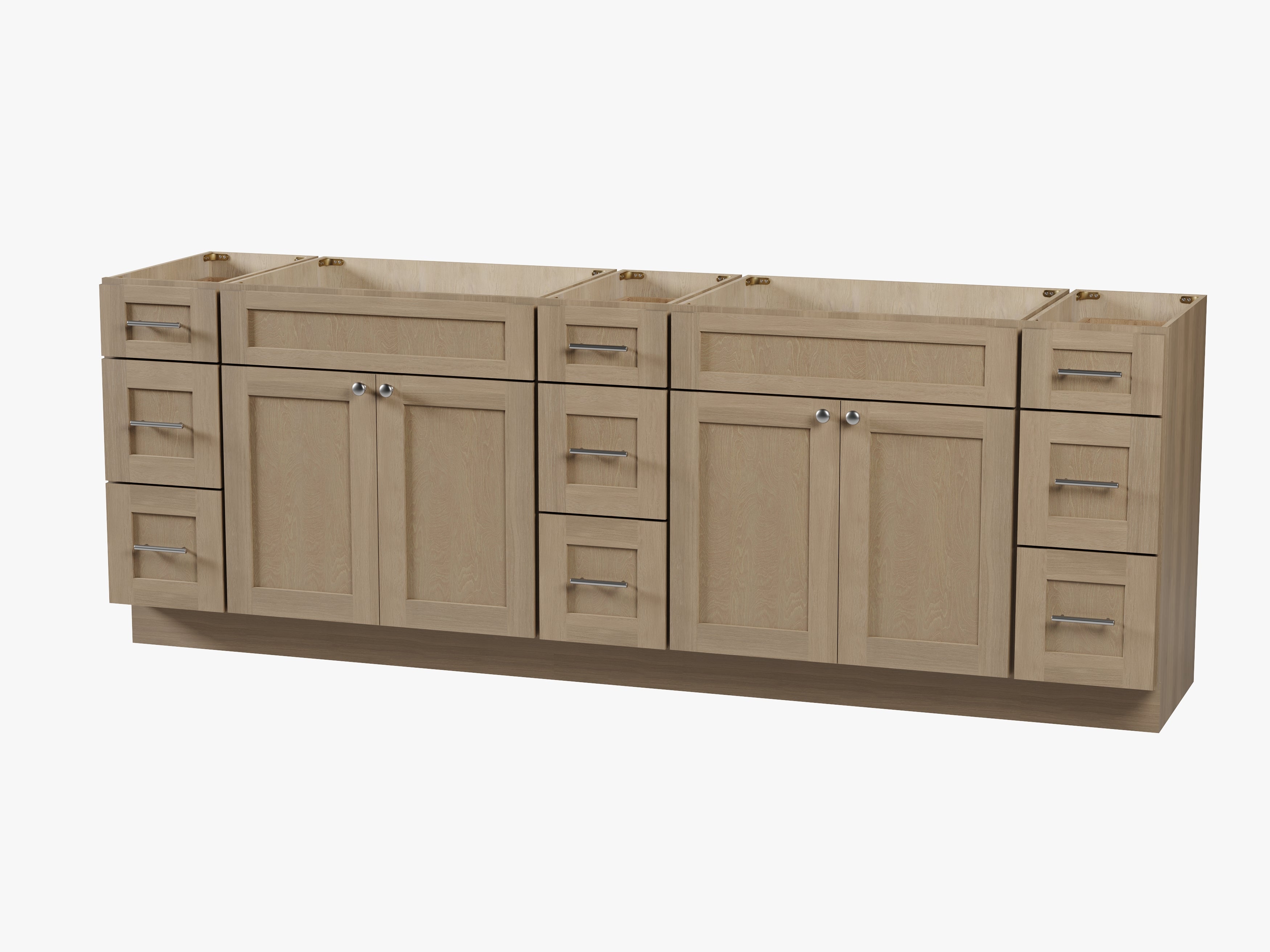 Disar 96" Double Bathroom Vanity Base