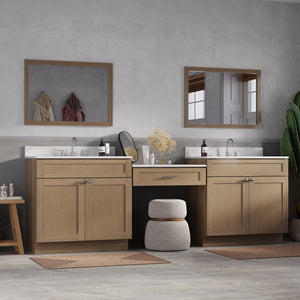 103'' Double Bathroom Vanity with Quartz Top