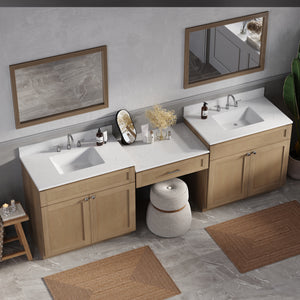 103'' Double Bathroom Vanity with Quartz Top