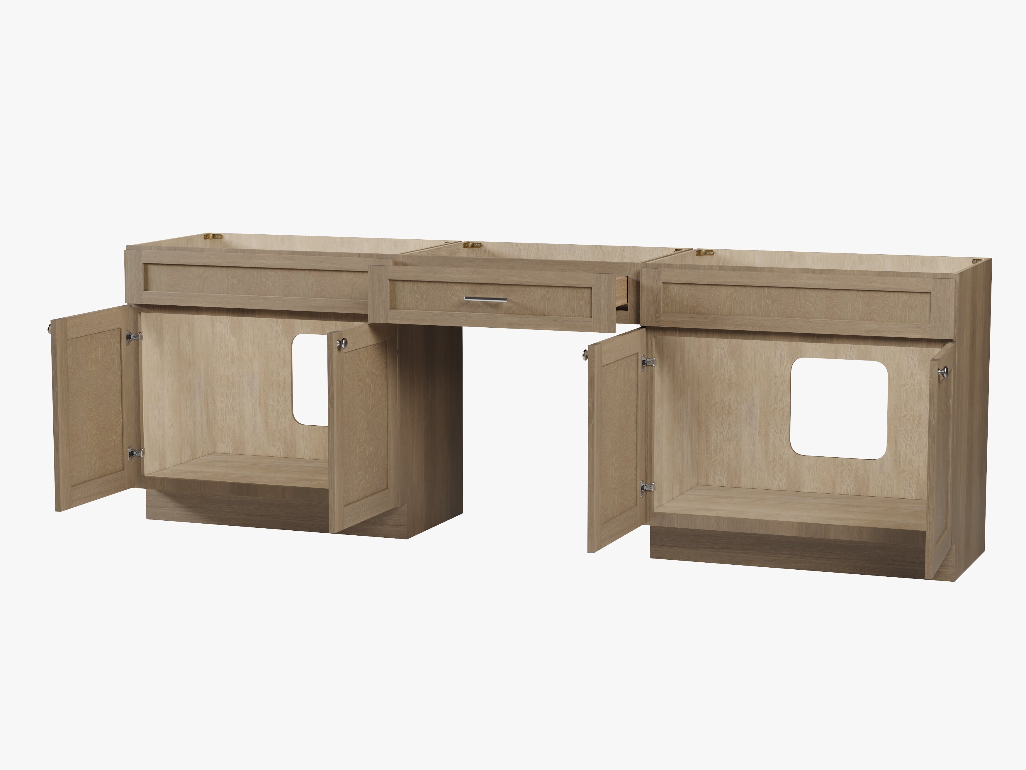 102" Double Bathroom Vanity Base Only