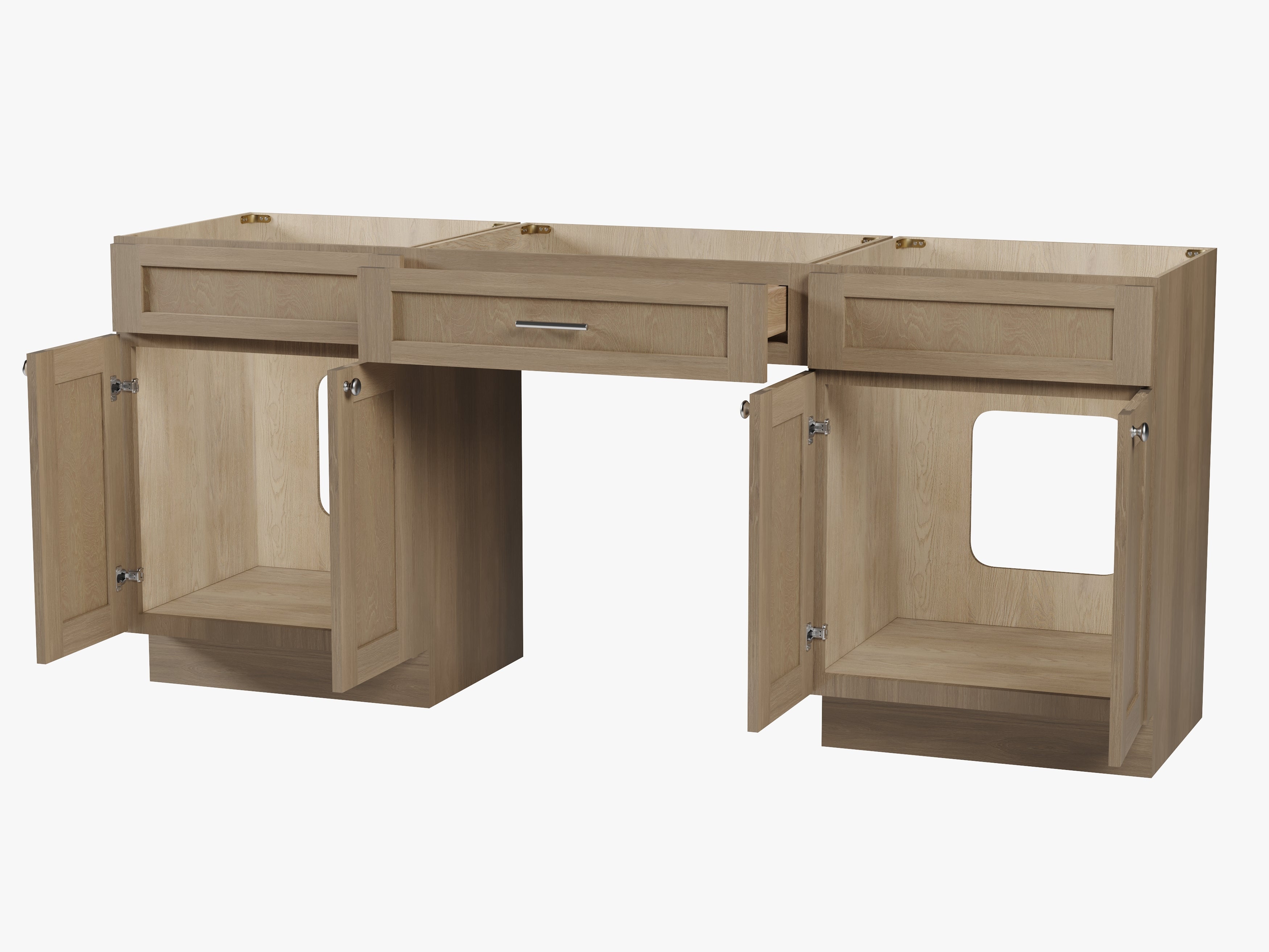 78" Double Bathroom Vanity Base Only