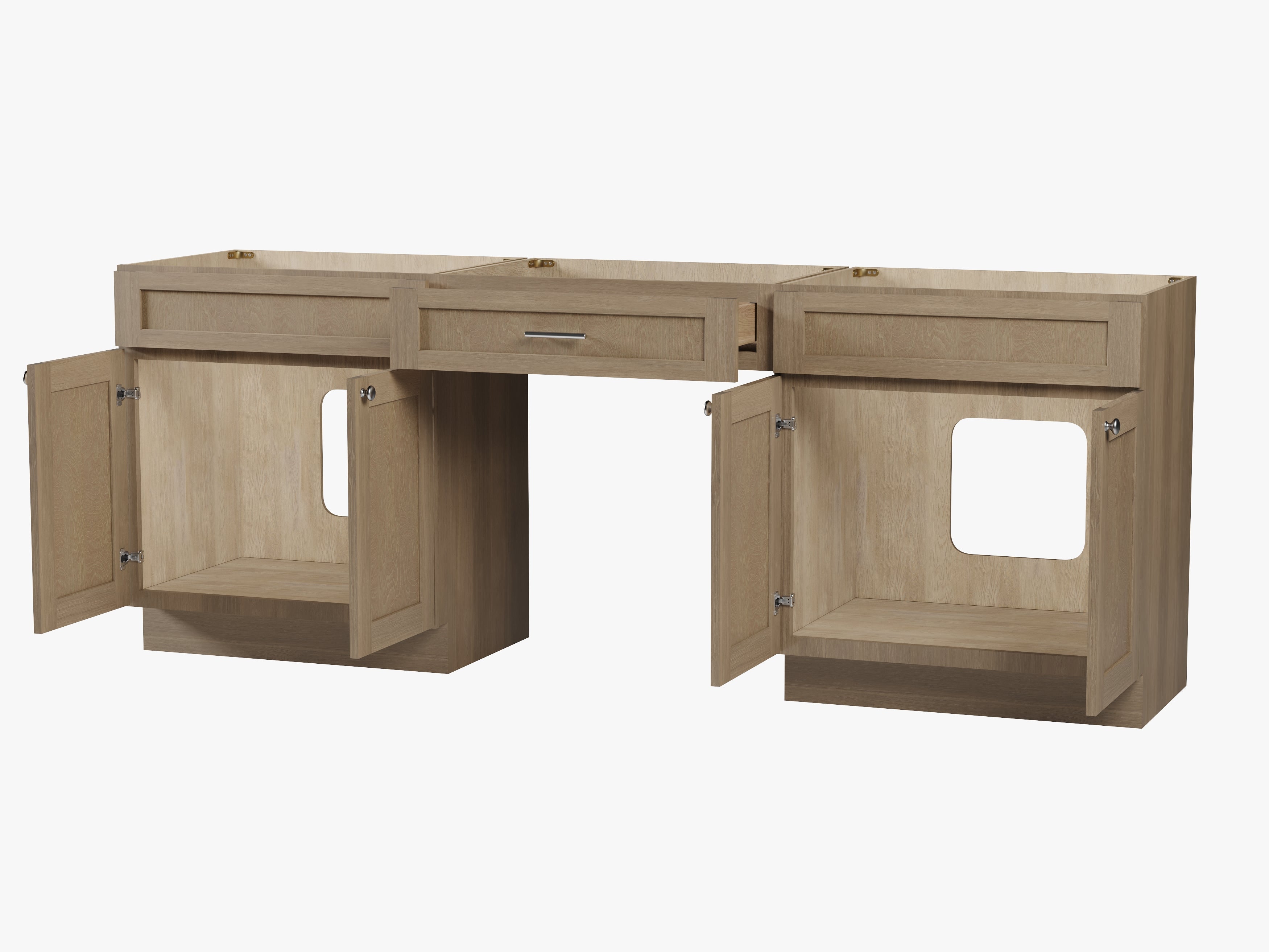 90'' Double Bathroom Vanity Base Only