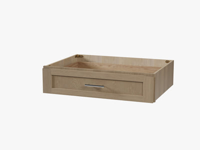[color:Natural Oak] 30" Vanity Desk Drawer - Natural Oak finish view