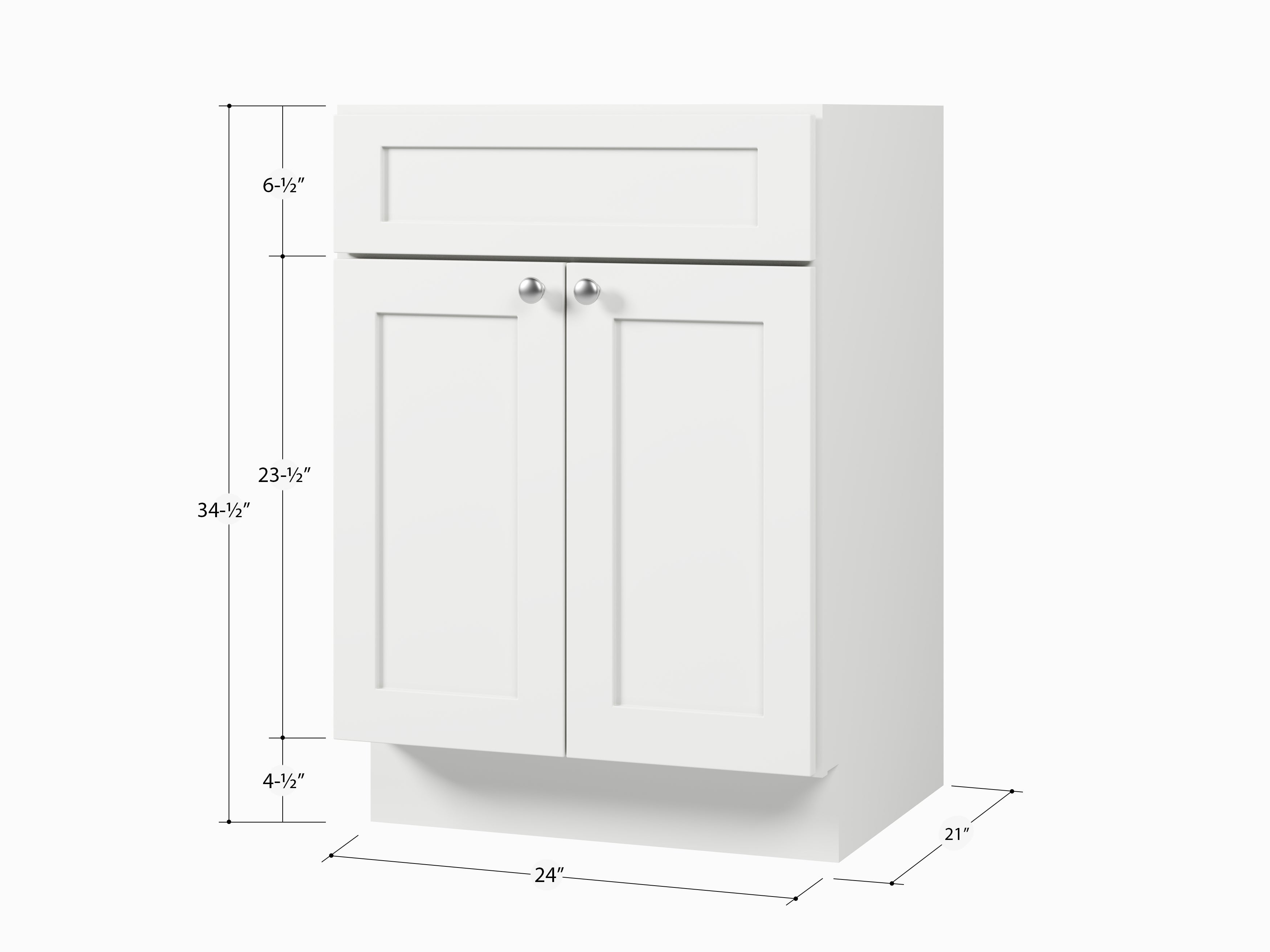 Disar 24" Bathroom Vanity Base Only