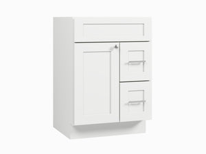 24'' Single Bathroom Vanity Base Only Drawer Right