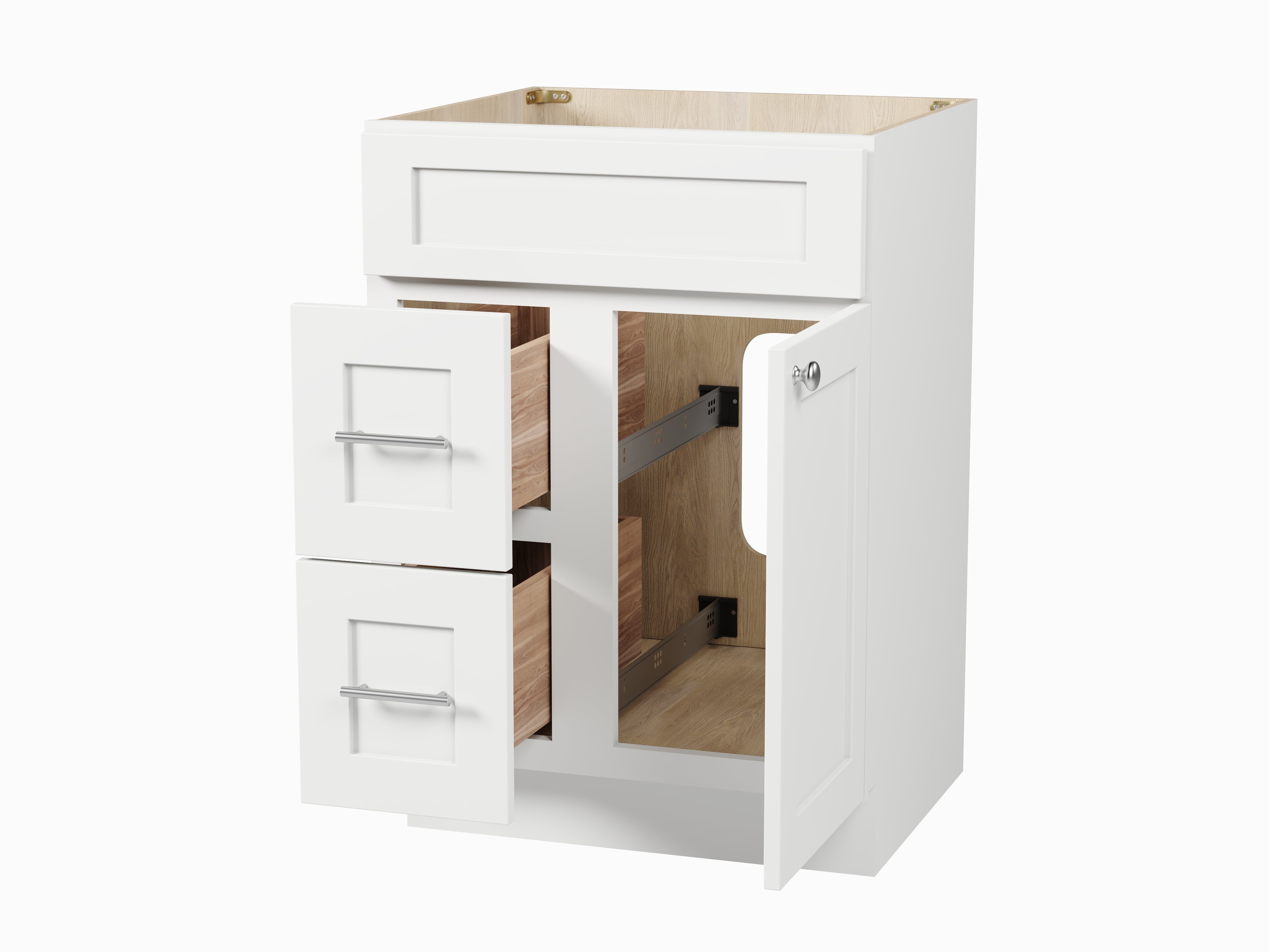 24'' Single Bathroom Vanity Base Only Drawer left