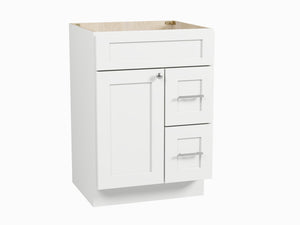 24'' Single Bathroom Vanity Base Only Drawer Right