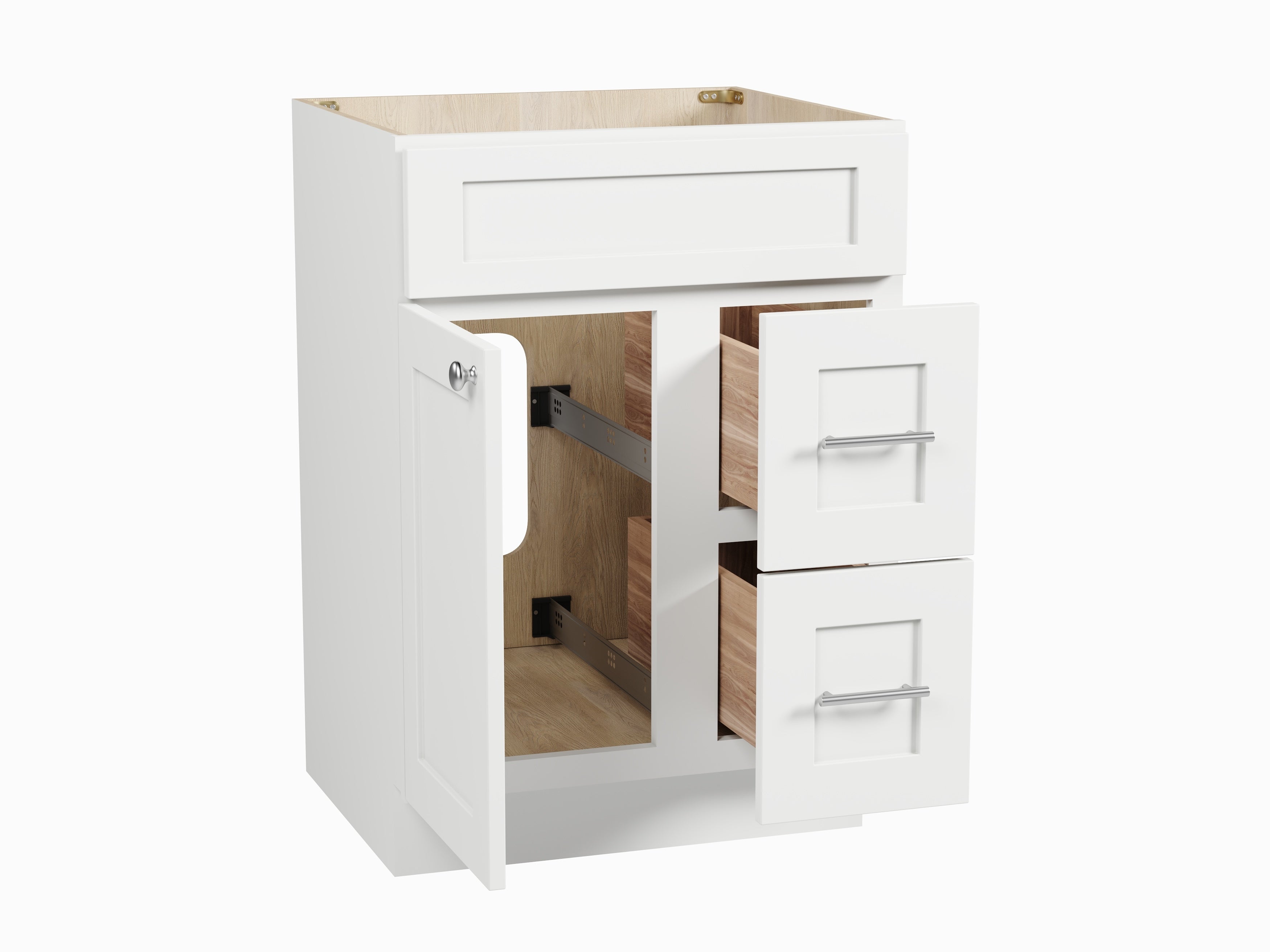 24'' Single Bathroom Vanity Base Only Drawer Right