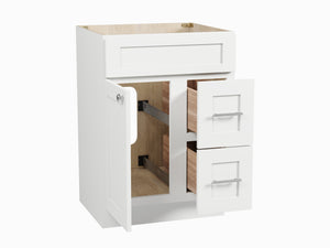 24'' Single Bathroom Vanity Base Only Drawer Right