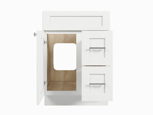 24'' Single Bathroom Vanity Base Only Drawer Right