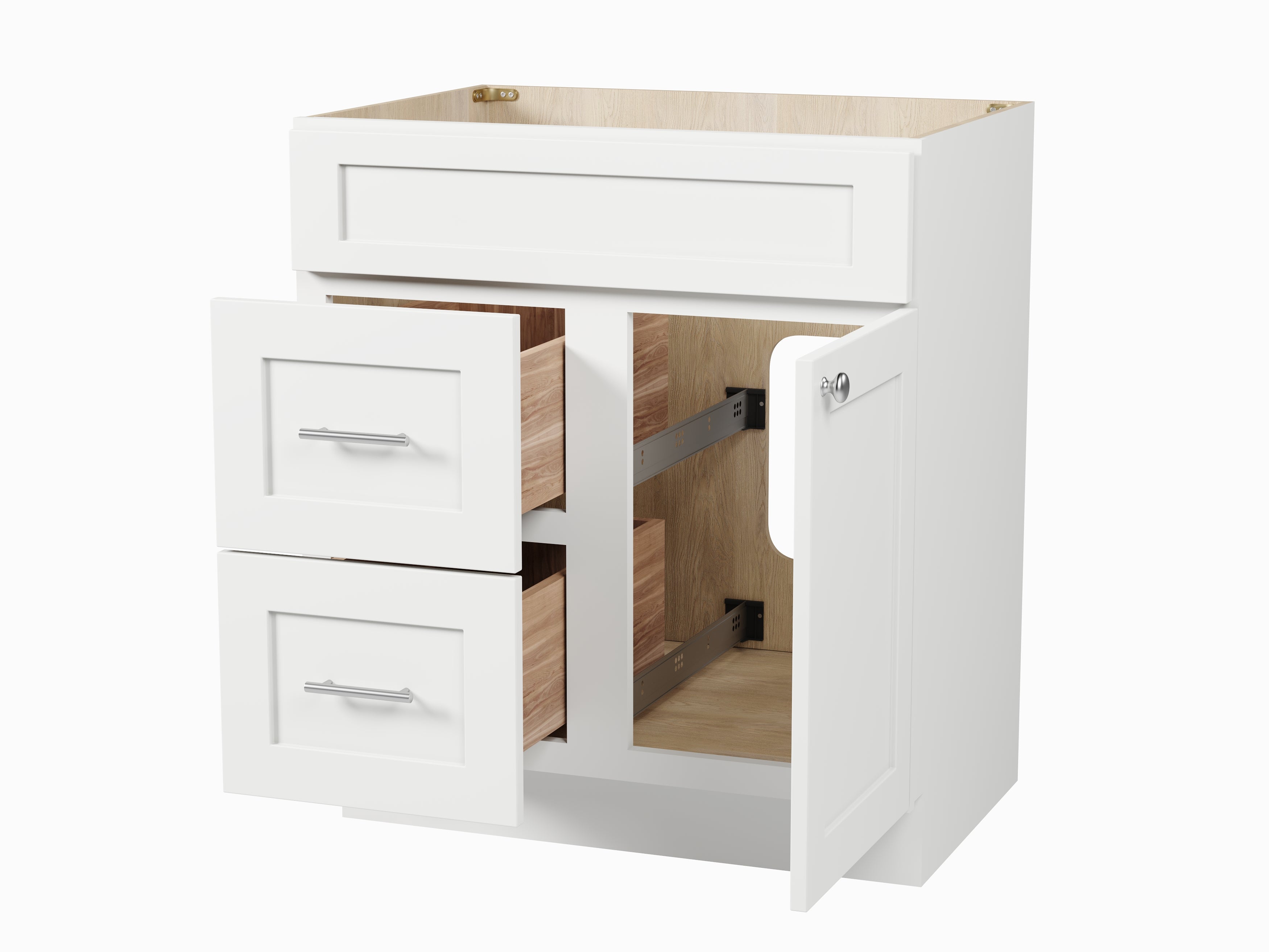 Disar 30'' Bathroom Vanity With Left Drawer Base Only