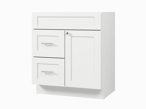 Disar 30'' Bathroom Vanity With Left Drawer Base Only