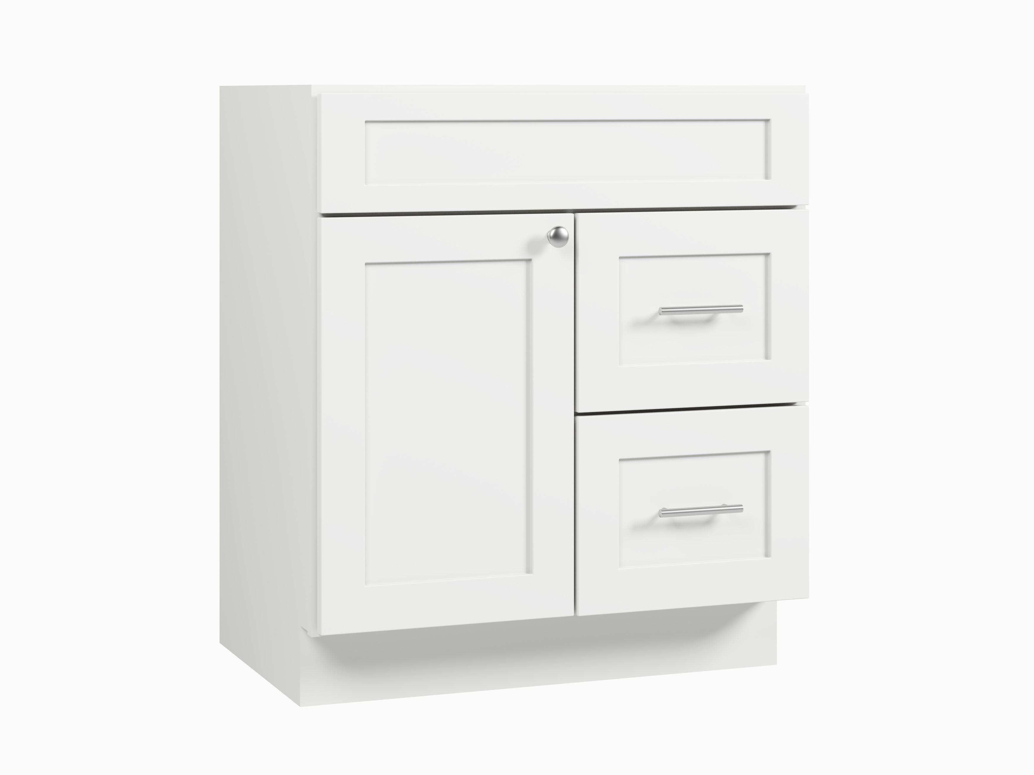 Disar 30'' Bathroom Vanity With Drawer Right Base Only