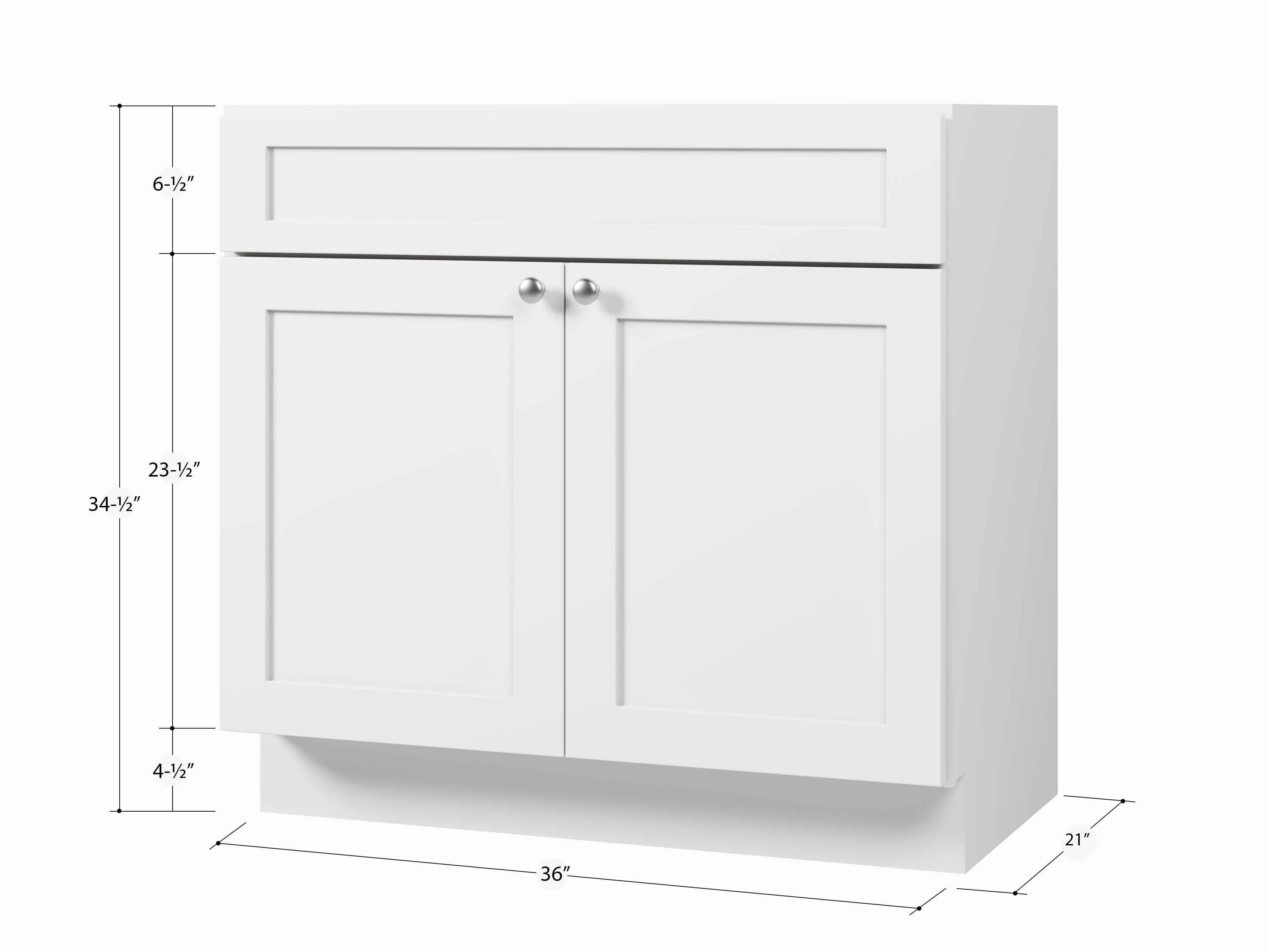 Disar 36'' Vanity Cabinet Solid Wood Plywood Base Only