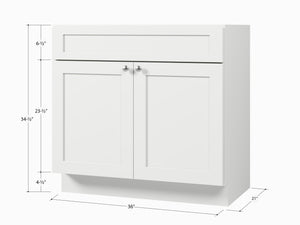 Disar 36'' Vanity Cabinet Solid Wood Plywood Base Only