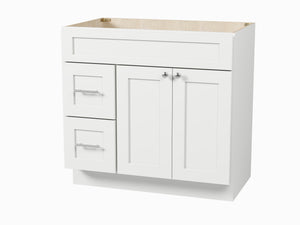 Disar 36'' Bathroom Vanity With Drawer Left Base Only
