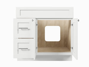 Disar 36'' Bathroom Vanity With Drawer Left Base Only