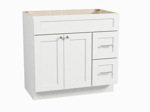 Disar 36'' Bathroom Vanity With Drawer Right Base Only