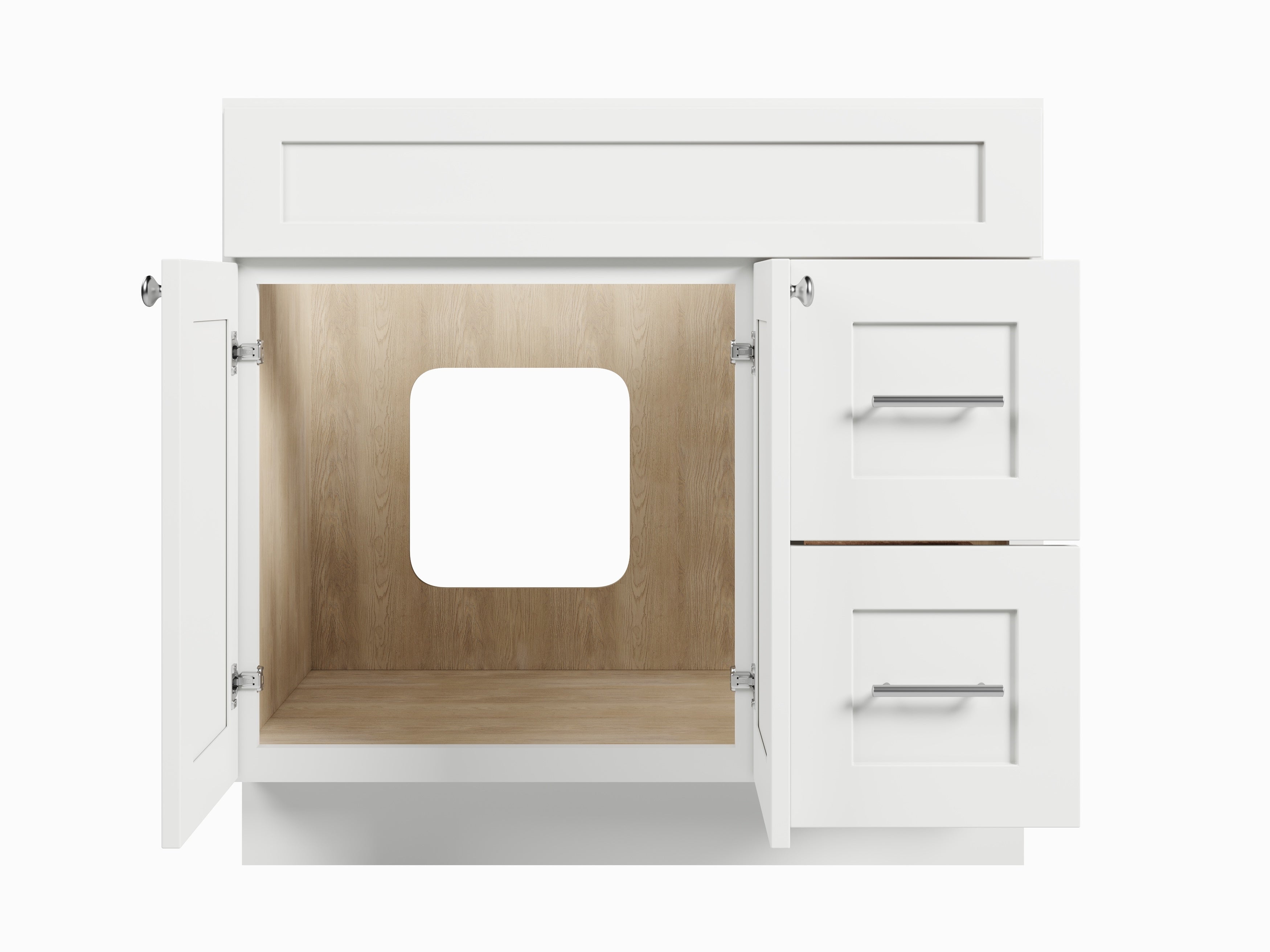 Disar 36'' Bathroom Vanity With Drawer Right Base Only