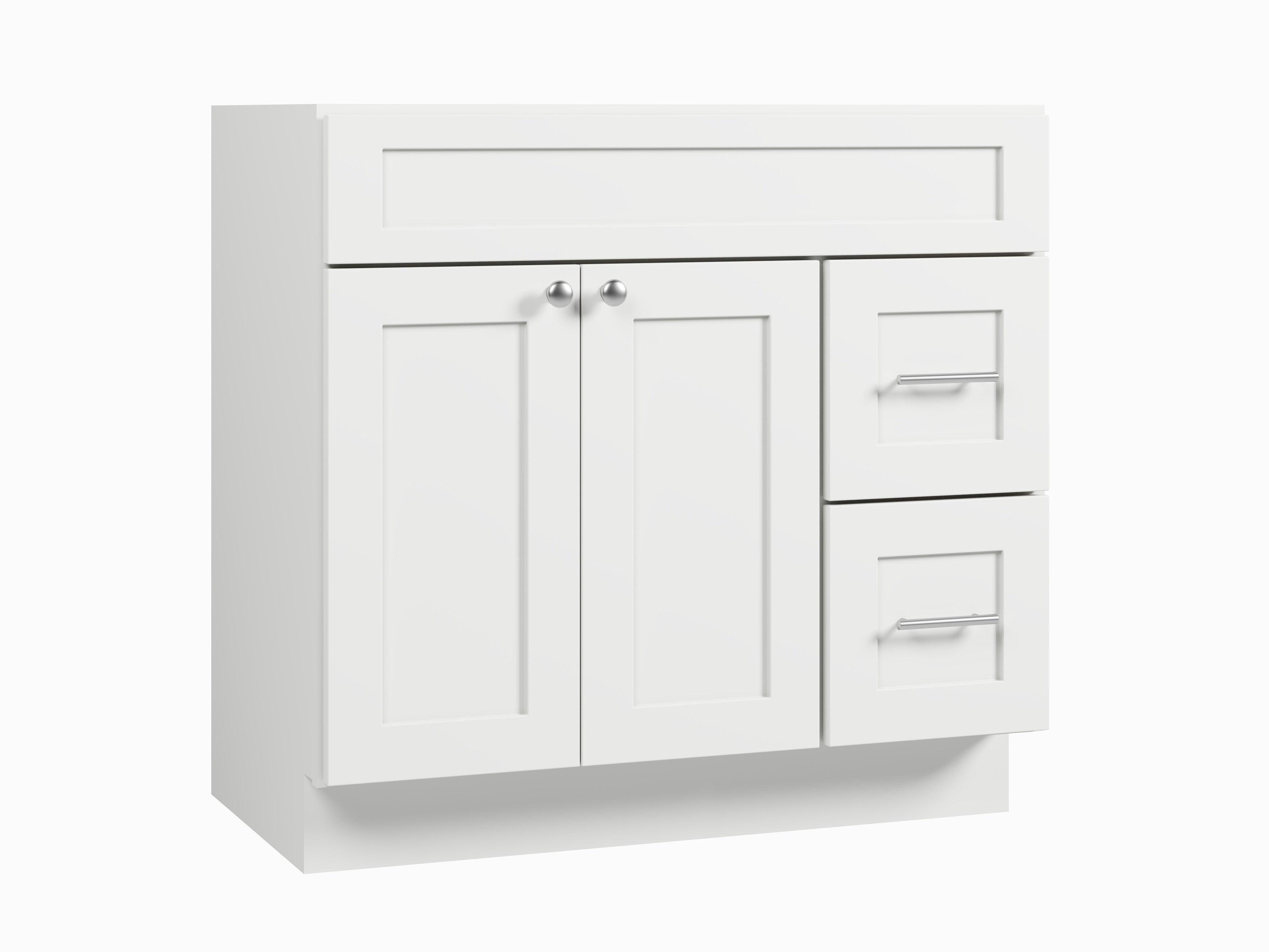 Disar 36'' Bathroom Vanity With Drawer Right Base Only