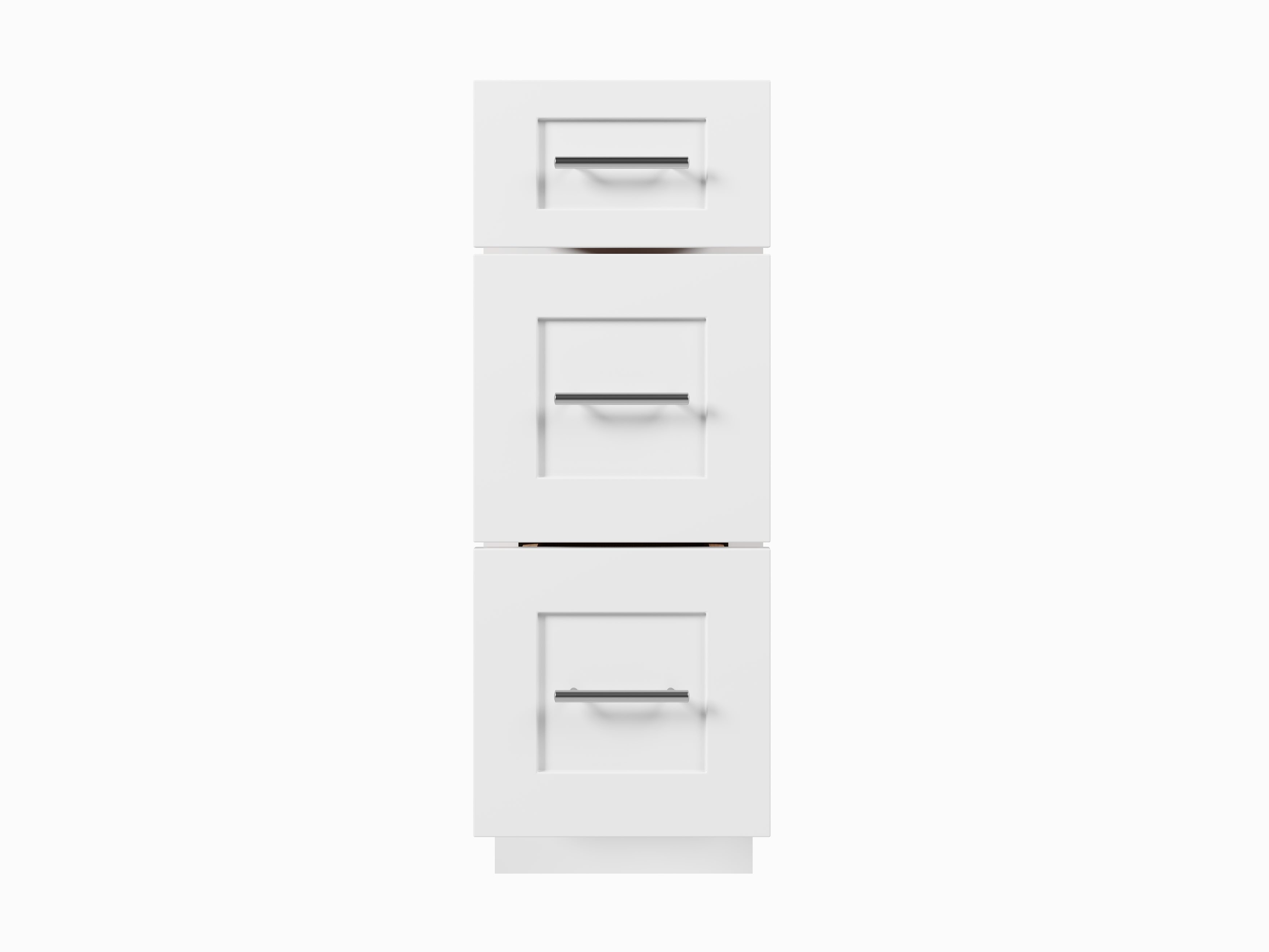 Disar 12'' Vanity 3 Drawer Cabinet Solid Wood Plywood Construction Base Only