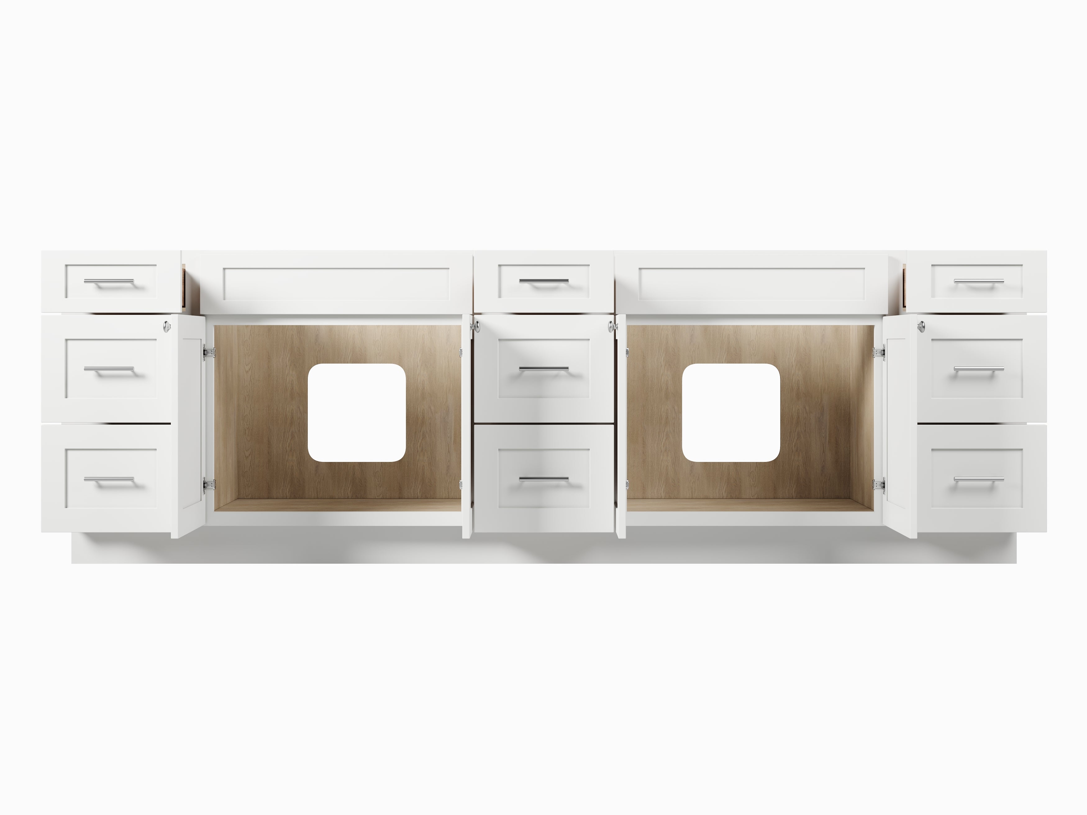 Disar 105'' Double Bathroom Vanity Base only