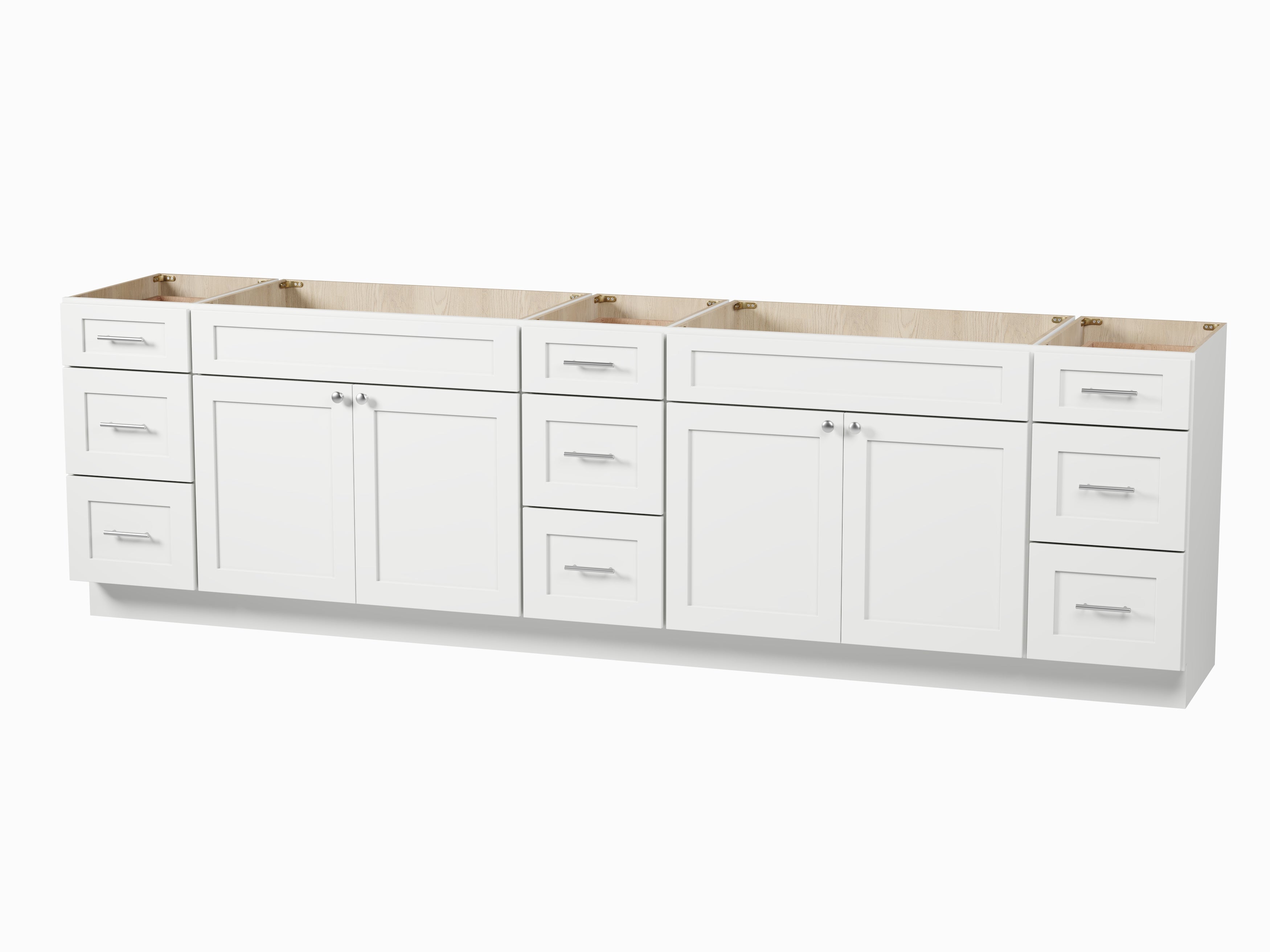 117'' Double Bathroom Vanity Base only