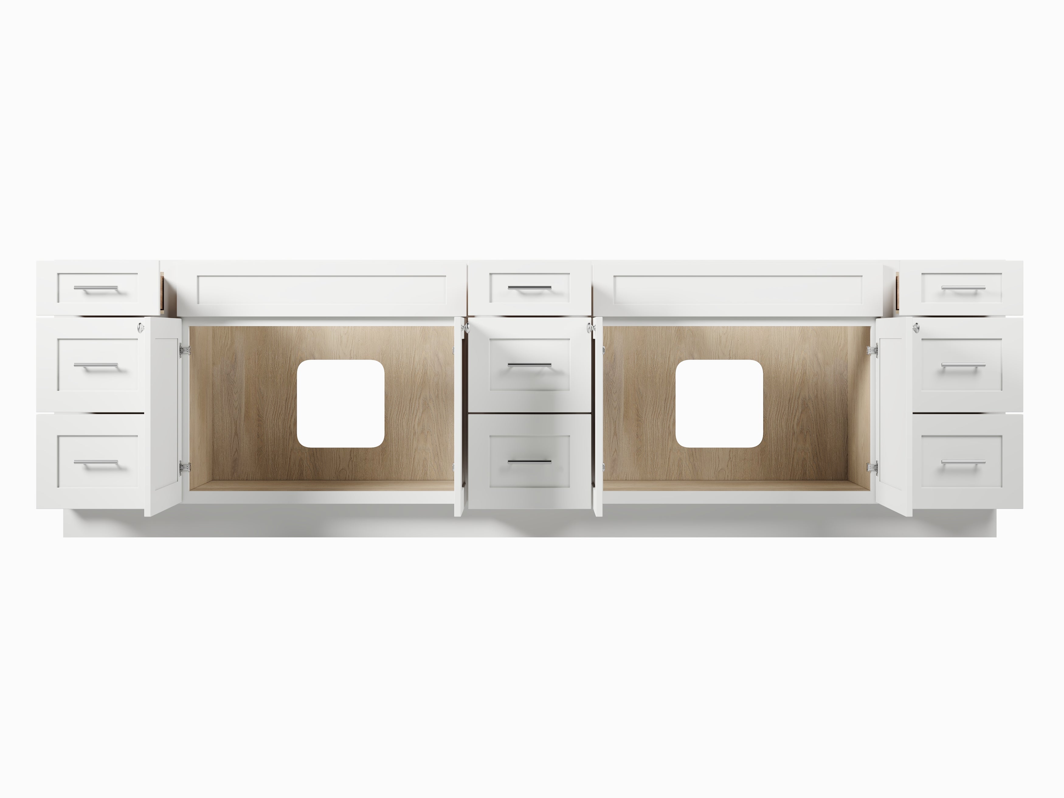 117'' Double Bathroom Vanity Base only