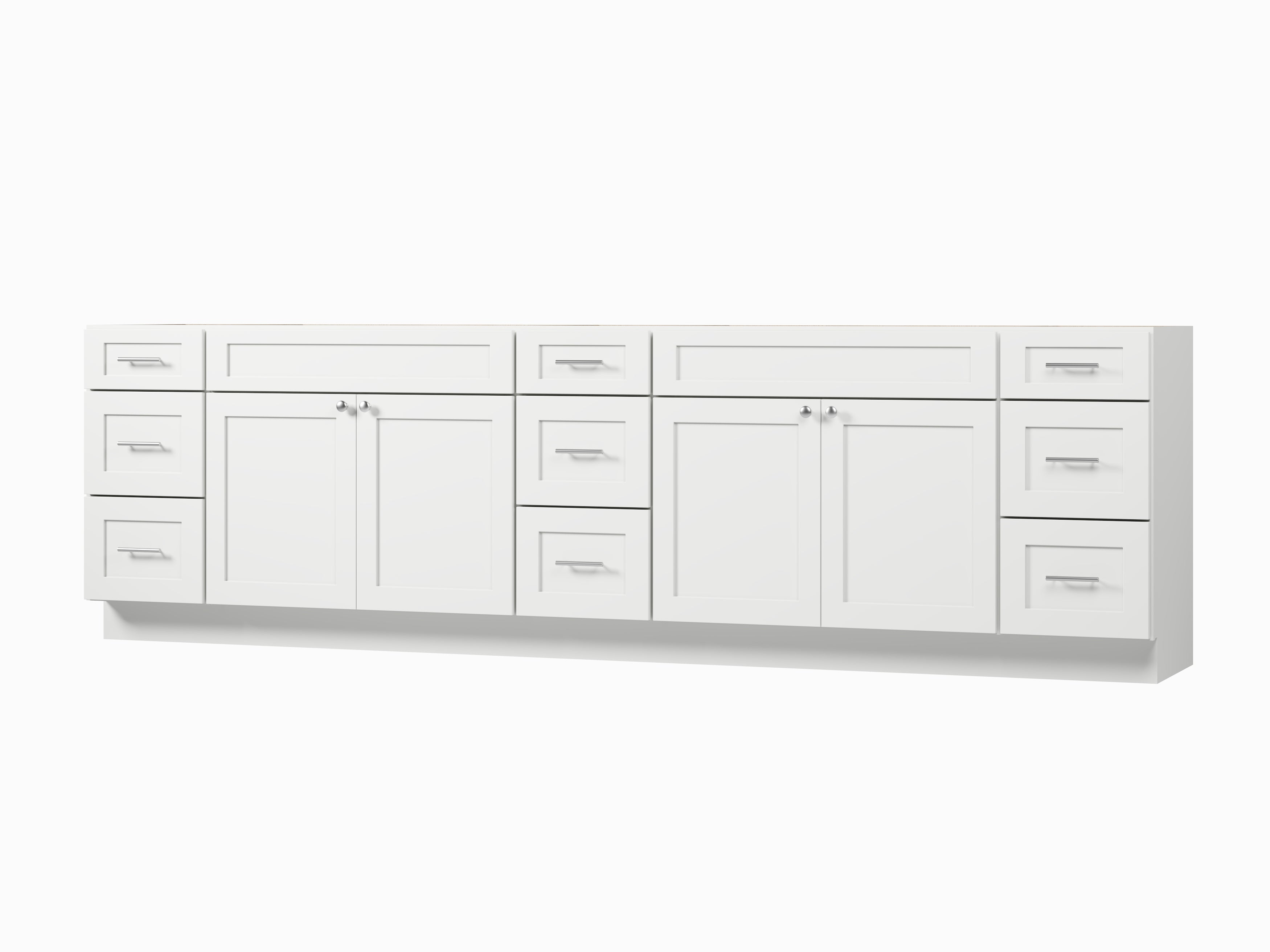 117'' Double Bathroom Vanity Base only