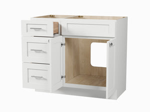 Disar 39'' Single Bathroom Vanity With Drawer Left Base Only