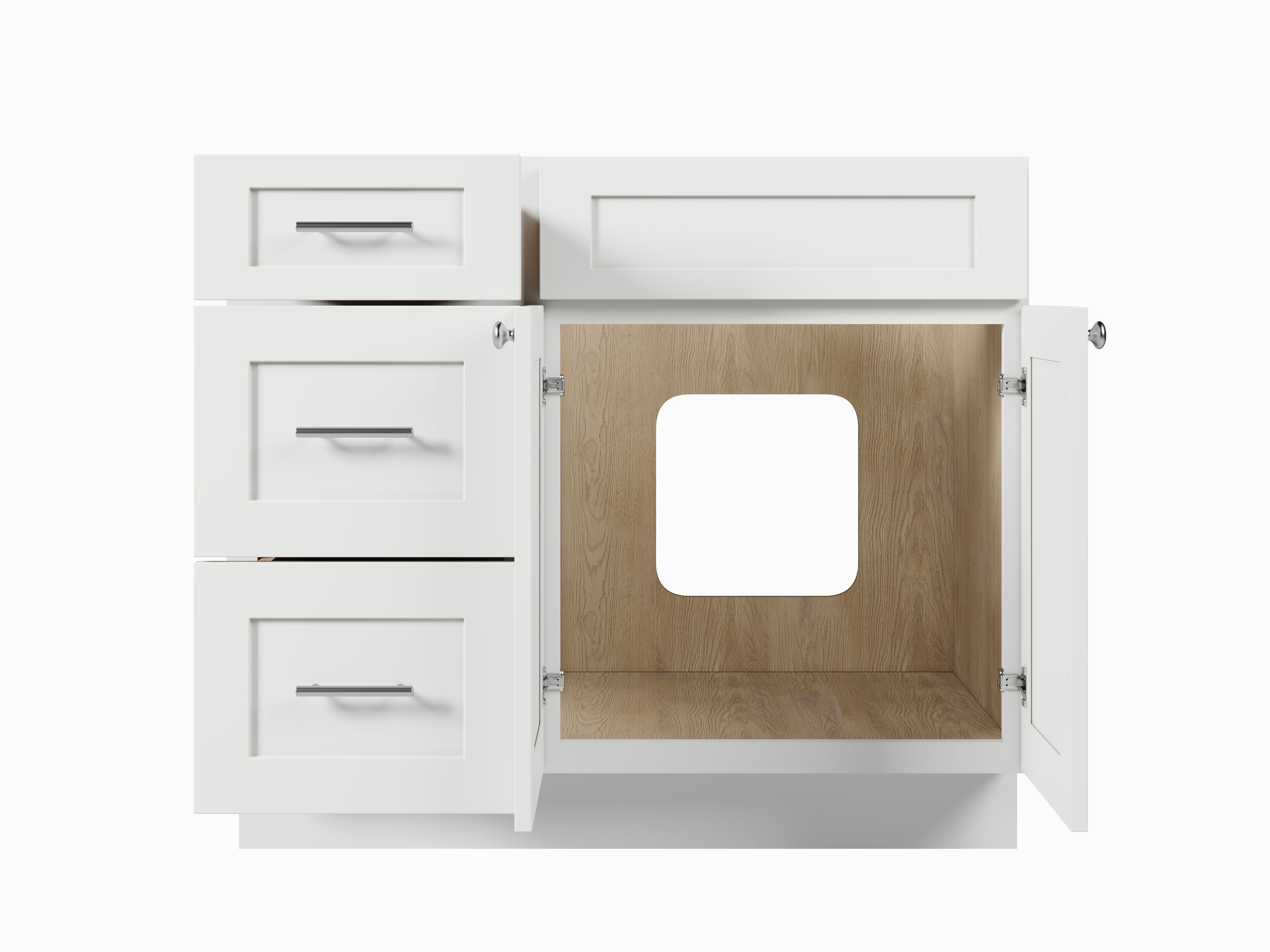 Disar 39'' Single Bathroom Vanity With Drawer Left Base Only
