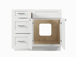 Disar 39'' Single Bathroom Vanity With Drawer Left Base Only