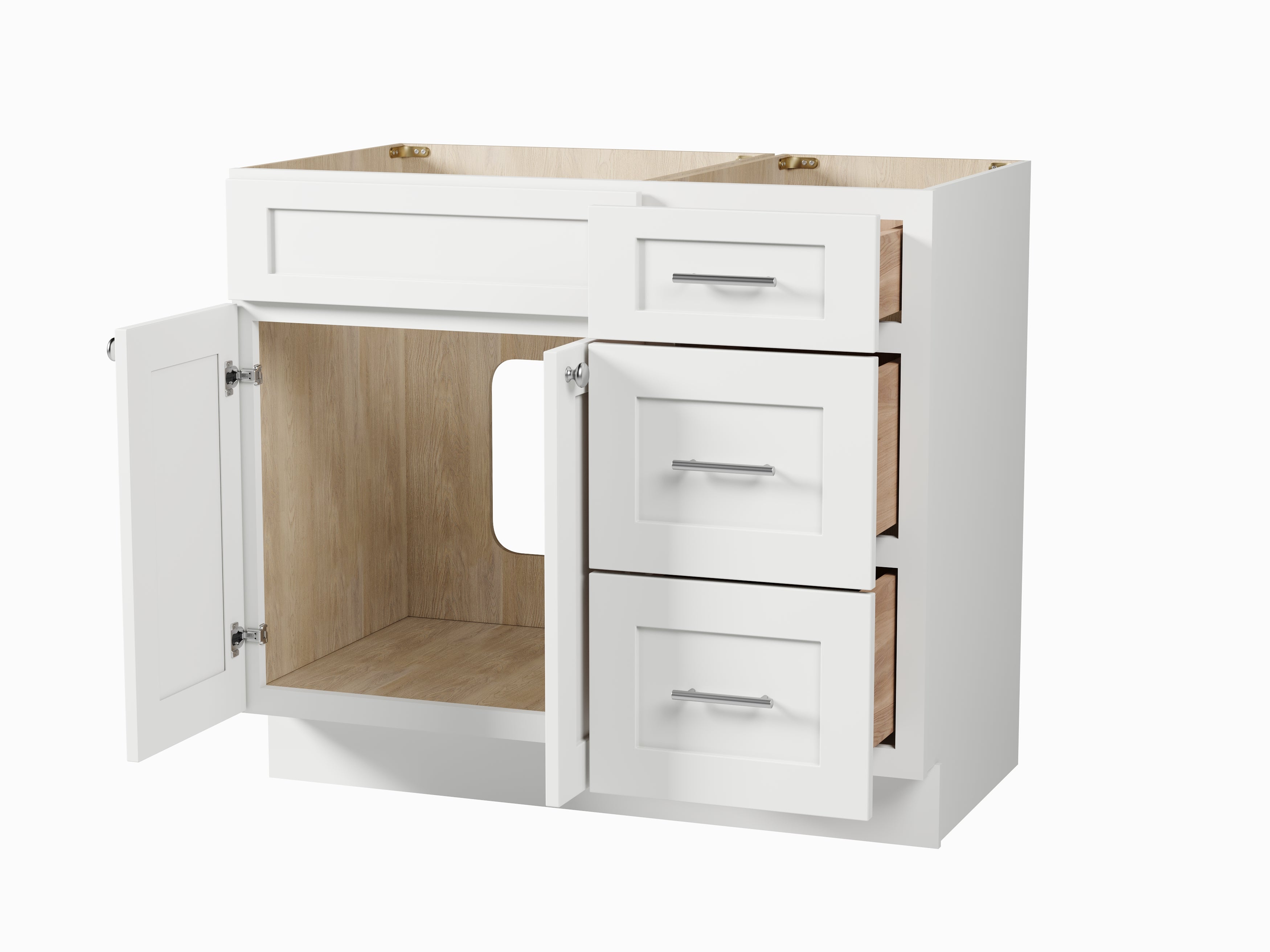Disar 39'' Single Bathroom Vanity With Drawer (Right Base Only)