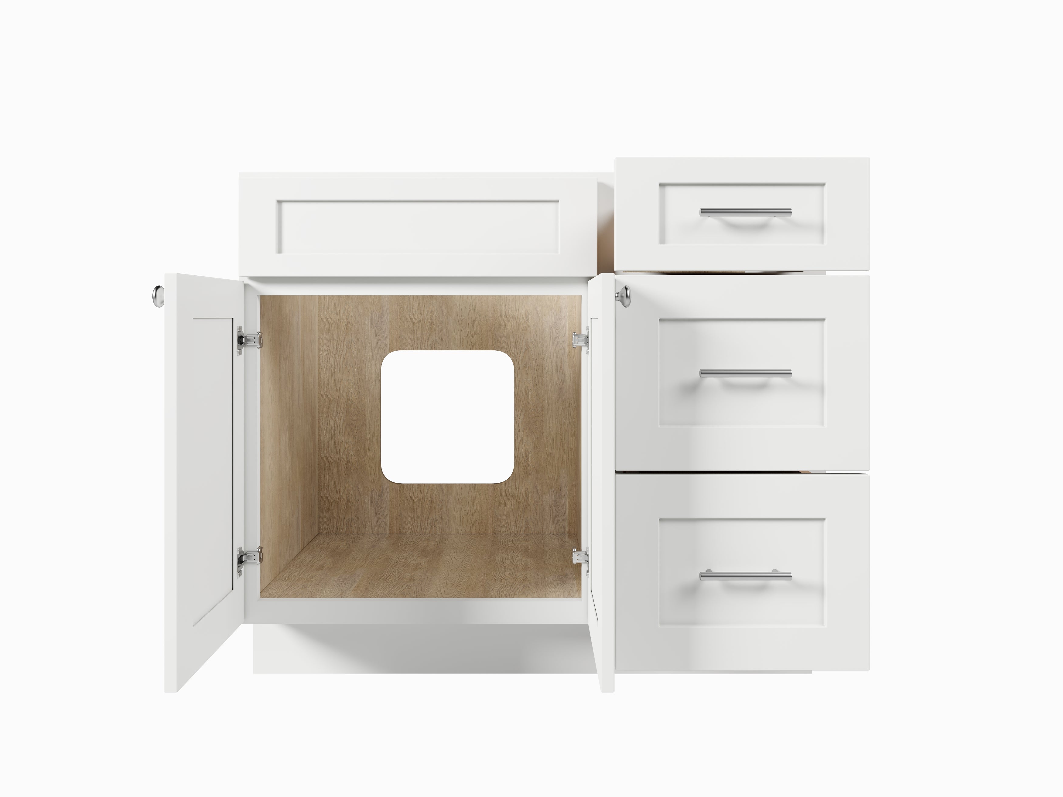 Disar 39'' Single Bathroom Vanity With Drawer (Right Base Only)
