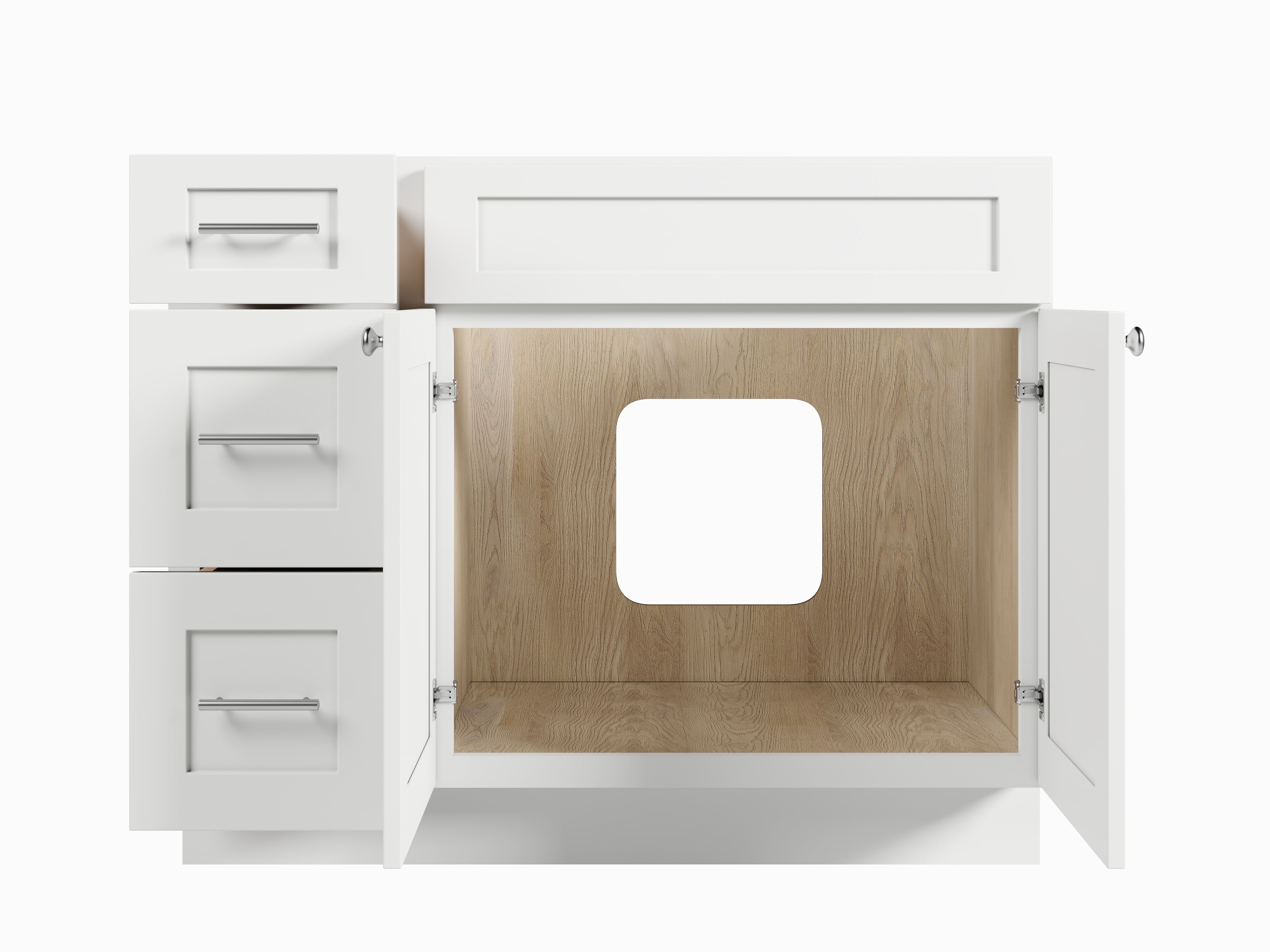 Disar 42" Single Bathroom Vanity Base Only in White