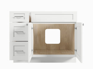 Disar 42" Single Bathroom Vanity Base Only in White