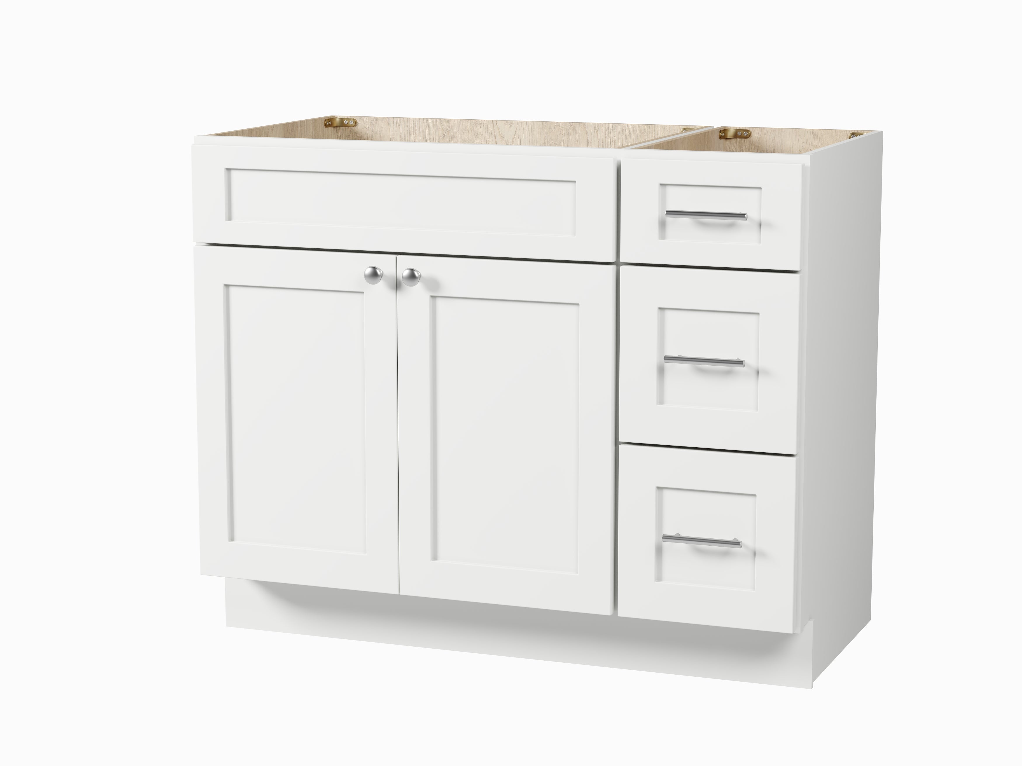 Disar 42" Single Bathroom Vanity Base Only in White