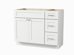 Disar 42" Single Bathroom Vanity Base Only in White